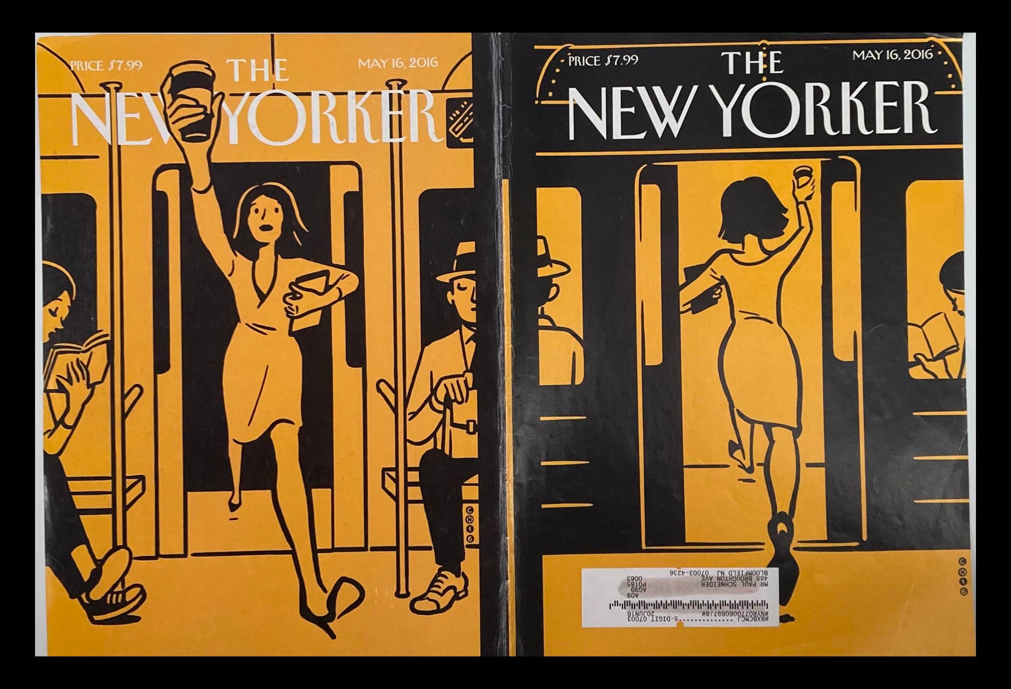 COVER ONLY The New Yorker May 16 2016 On The Go by Christoph Niemann