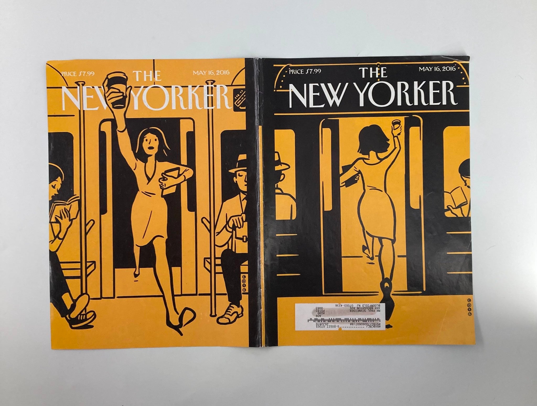 COVER ONLY The New Yorker May 16 2016 On The Go by Christoph Niemann