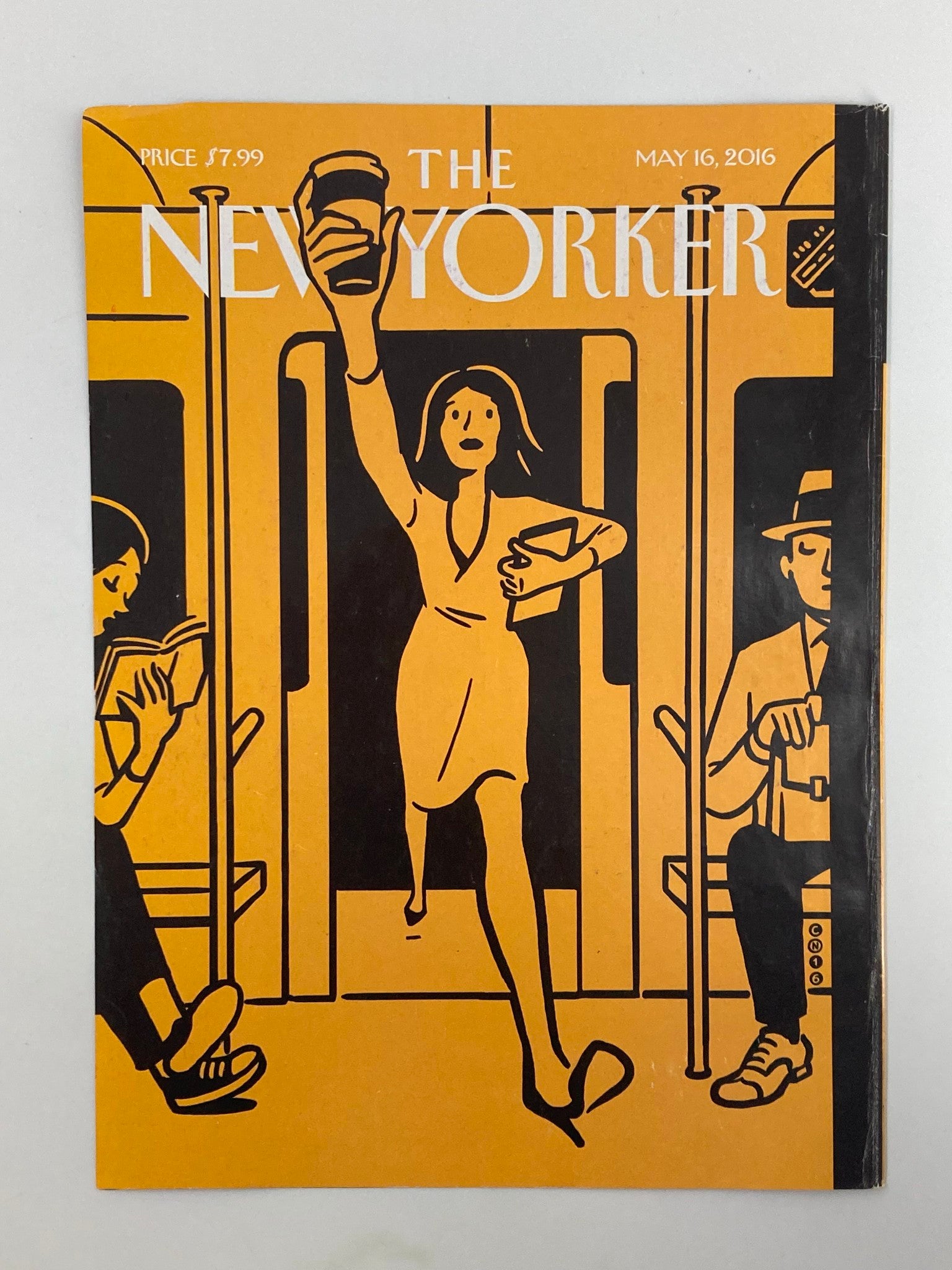 COVER ONLY The New Yorker May 16 2016 On The Go by Christoph Niemann