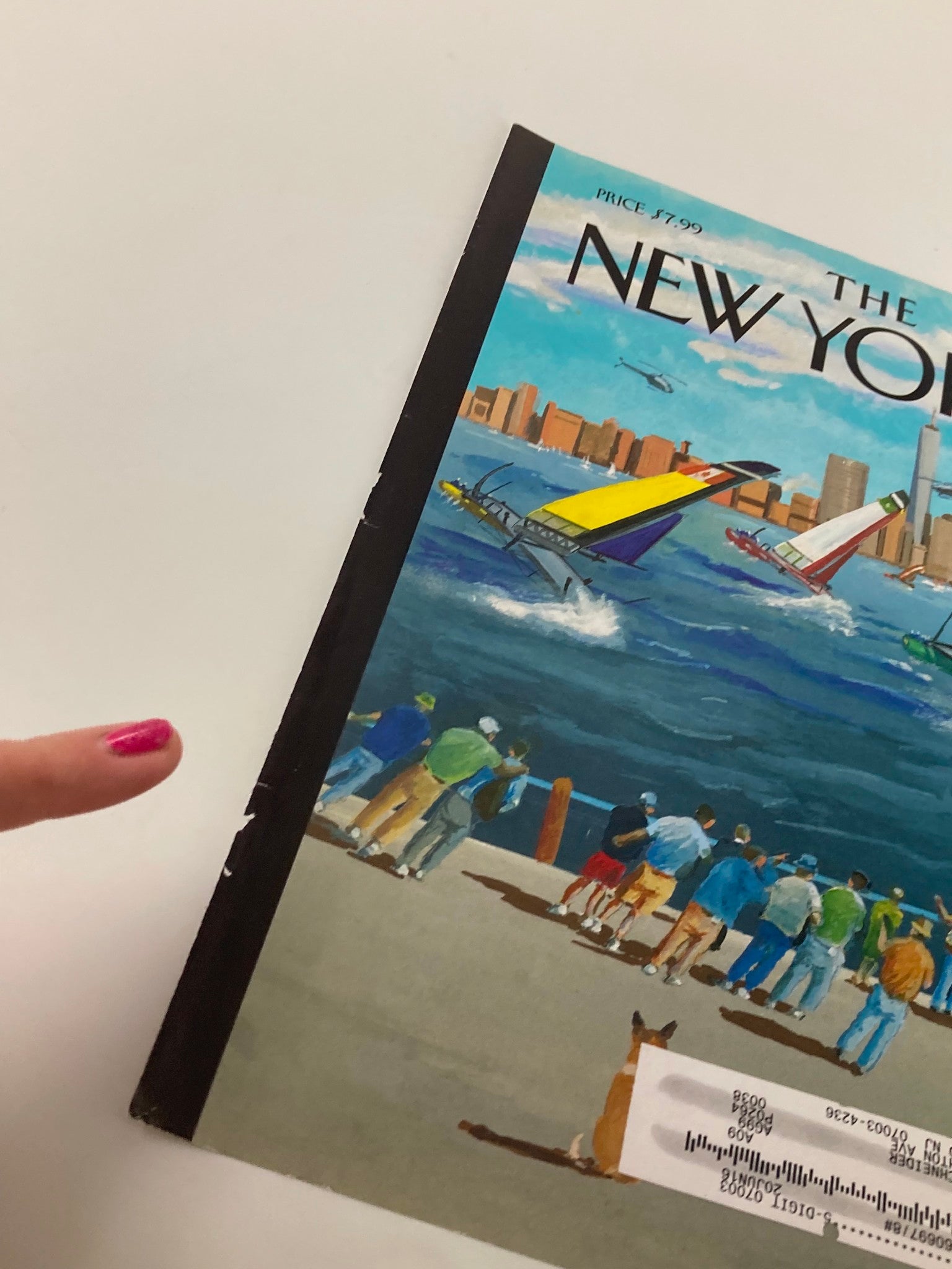 COVER ONLY The New Yorker May 9 2016 Regatta on the Hudson by Bruce McCall