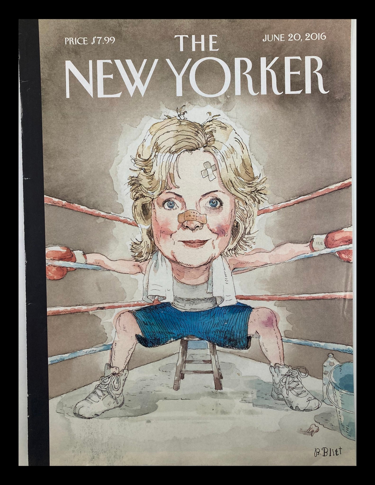 COVER ONLY The New Yorker June 20 2016 Hillary Clinton by Barry Blitt No Label