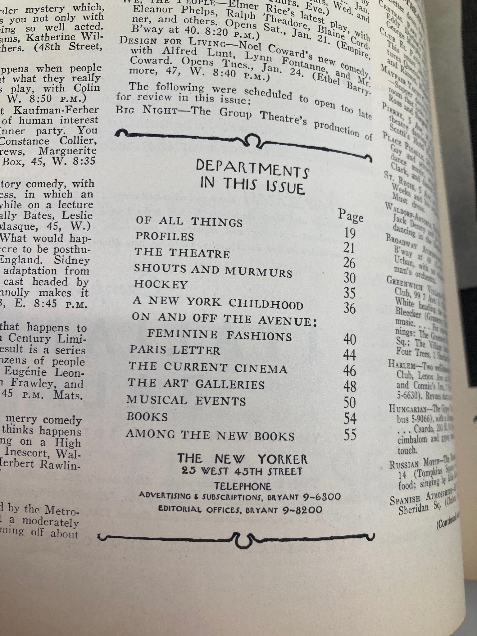 The New Yorker Magazine January 21 1933 The Outdoors by Theodore Hupt No Label