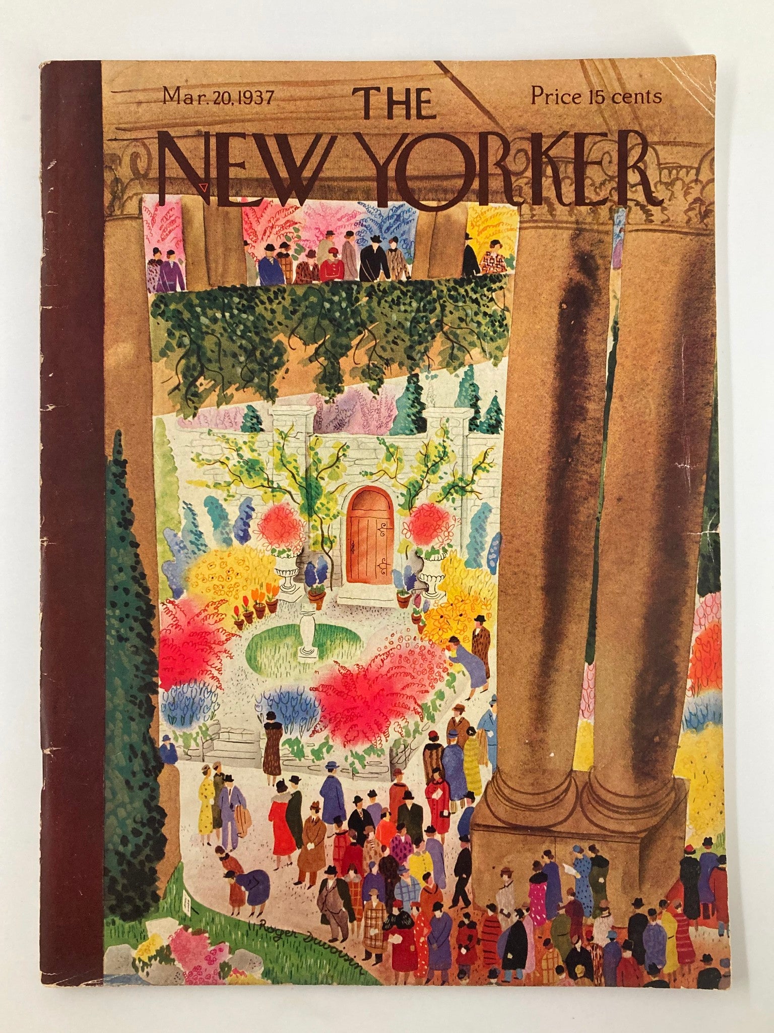 The New Yorker Magazine March 20 1937 Garden Show by Roger Duvoisin No Label