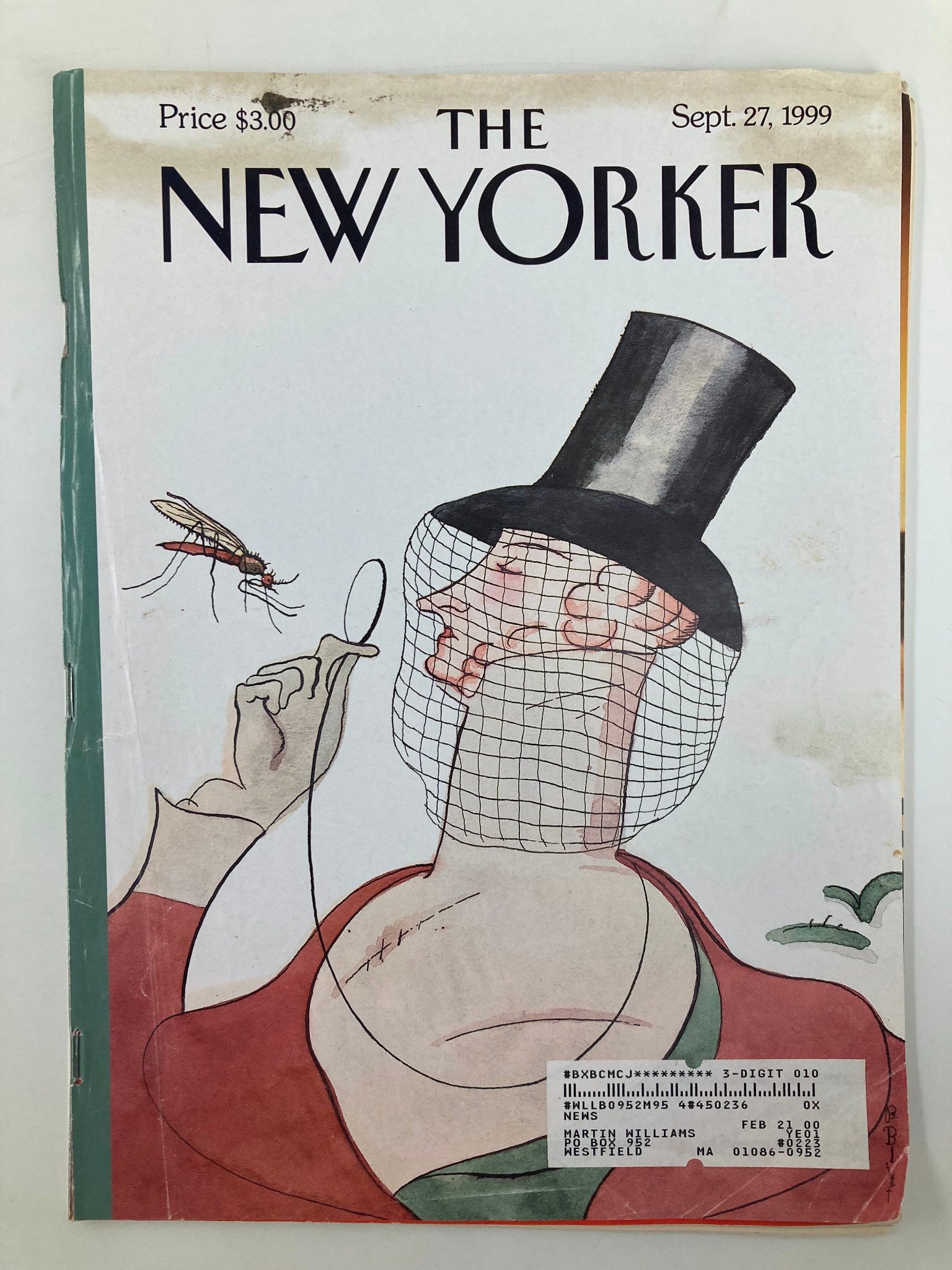 The New Yorker Magazine September 27 1999 Buzz City by Barry Blitt