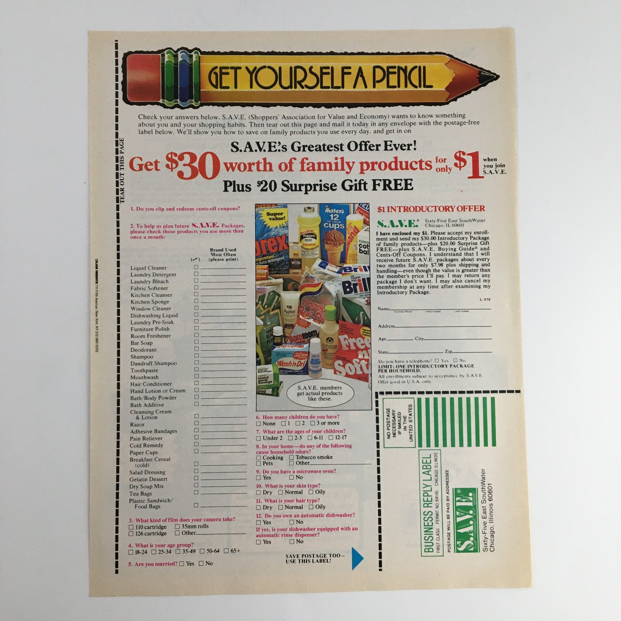 1983 Shopper's Association Save Circular Coupon Advertisement