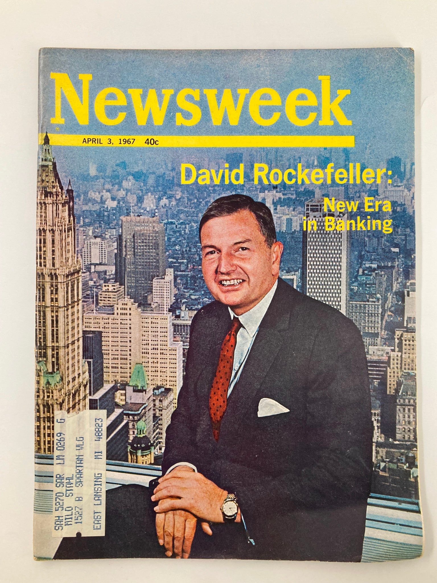 VTG Newsweek Magazine April 3 1967 David Rockefeller New Era in Banking