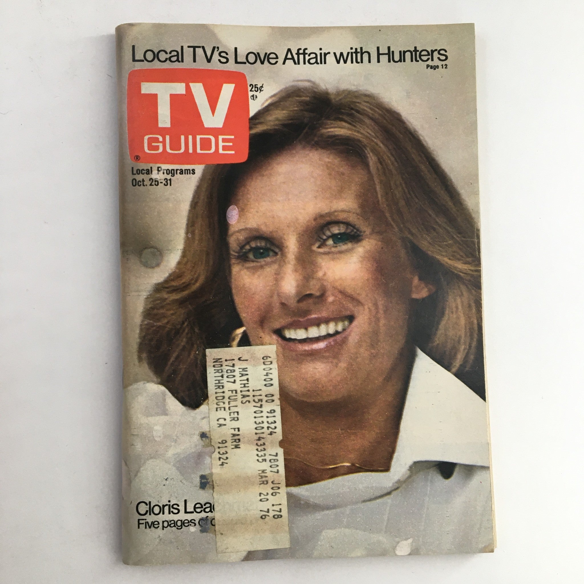 TV Guide Magazine October 25 1975 American Actress Cloris Leachman L.A. Edition