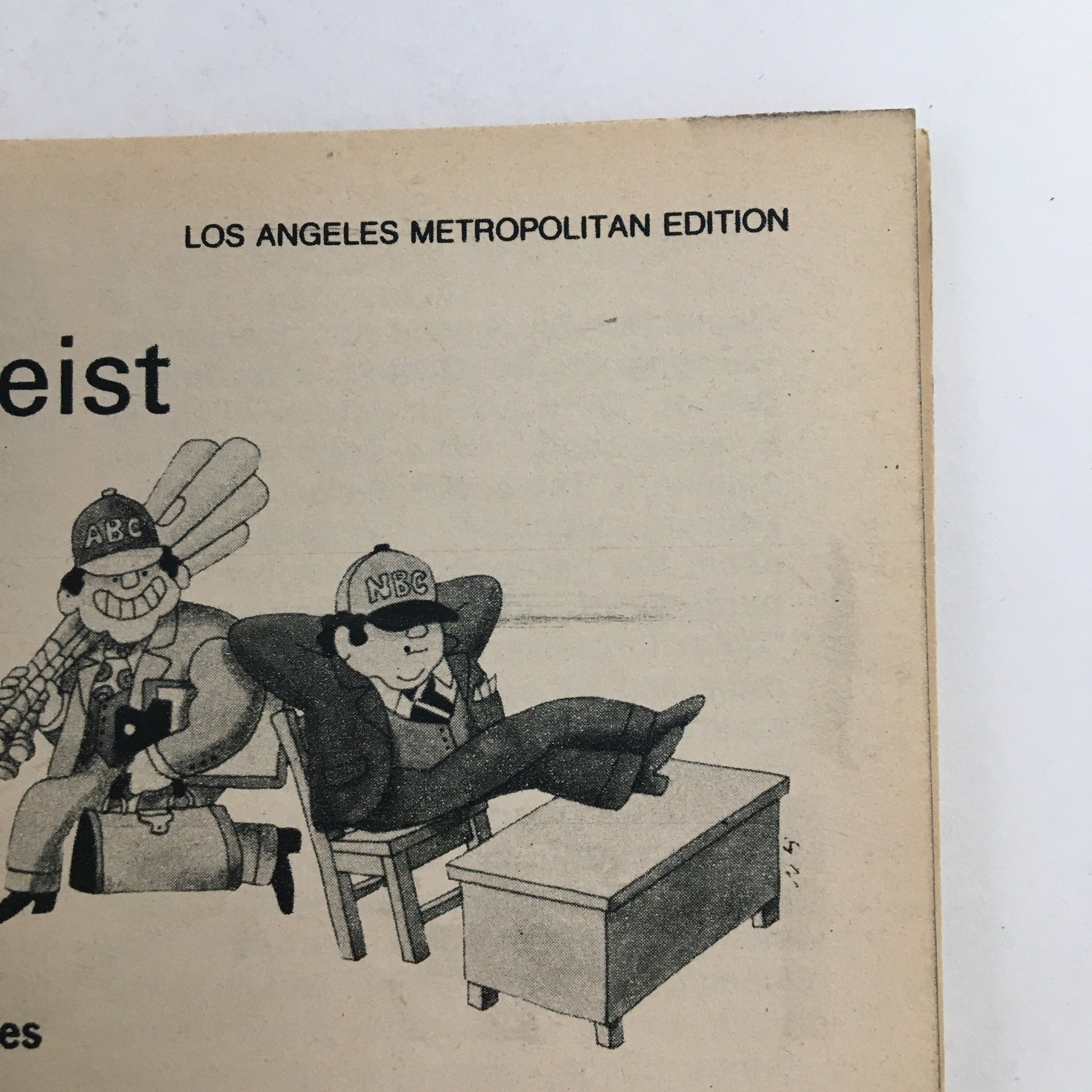 Inside page of TV Guide Magazine March 29, 1975 featuring cartoon illustrations and promotional content, reflecting the entertainment landscape of the Los Angeles metropolitan area.