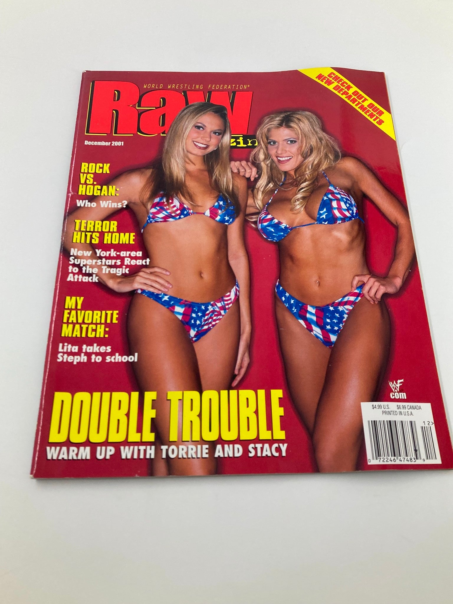 WWF Raw Magazine December 2001 Torrie Wilson, Stacy Keibler No Label