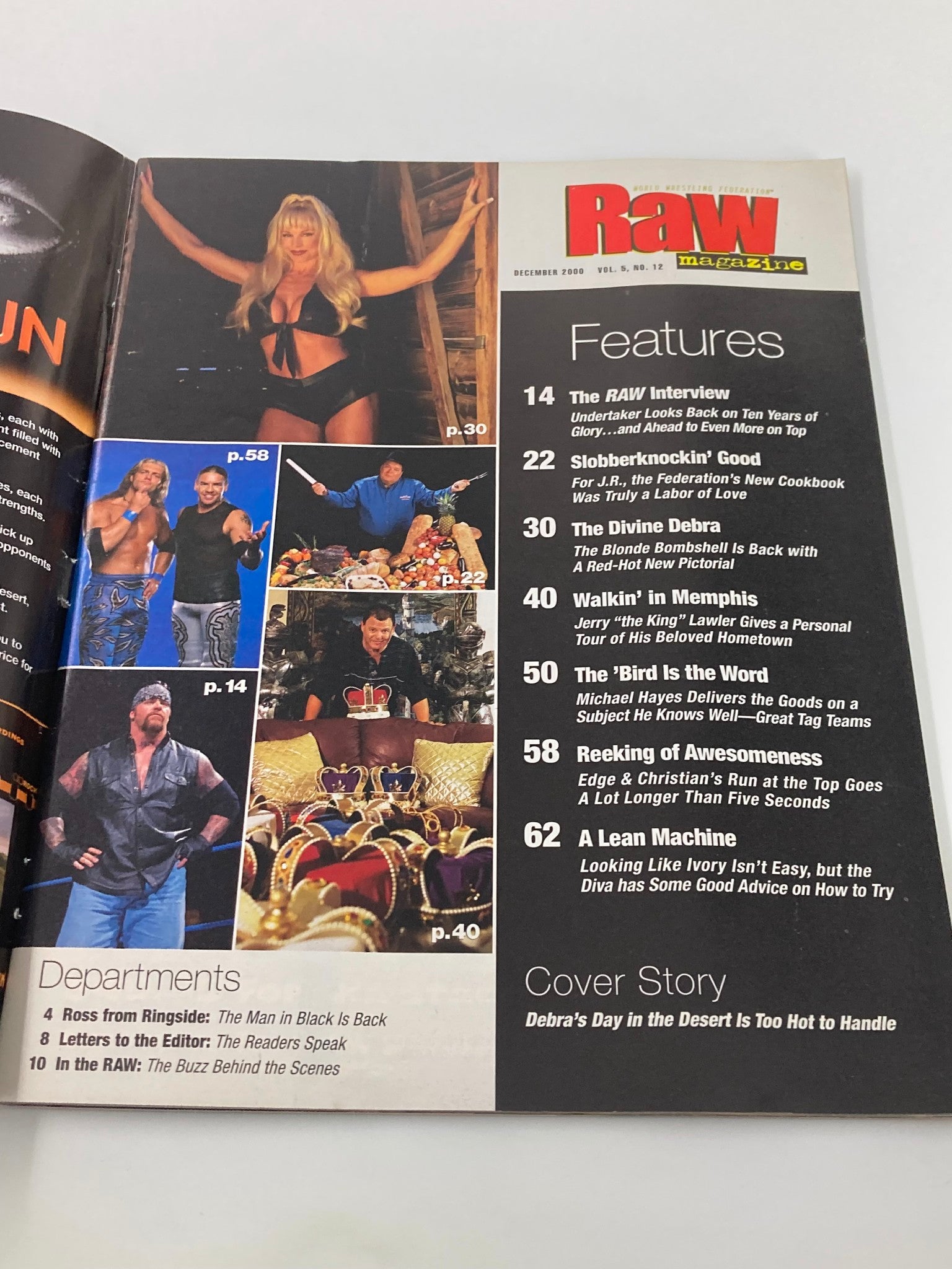 WWF Raw Magazine December 2000 Debra Marshall Wild, Wild, West No Label