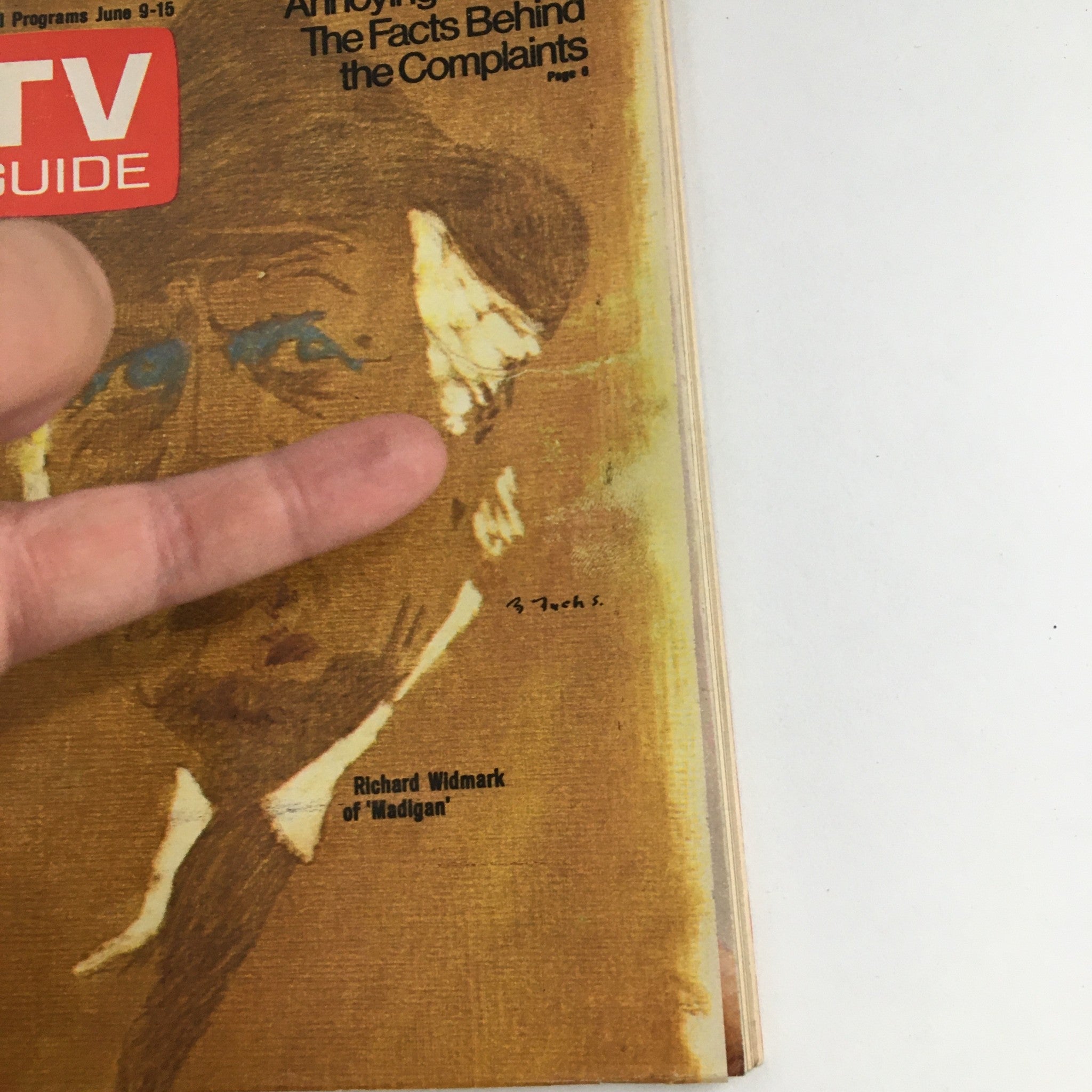 TV Guide Magazine June 9 1973 Richard Wildmark of 'Madigan' L.A. Edition