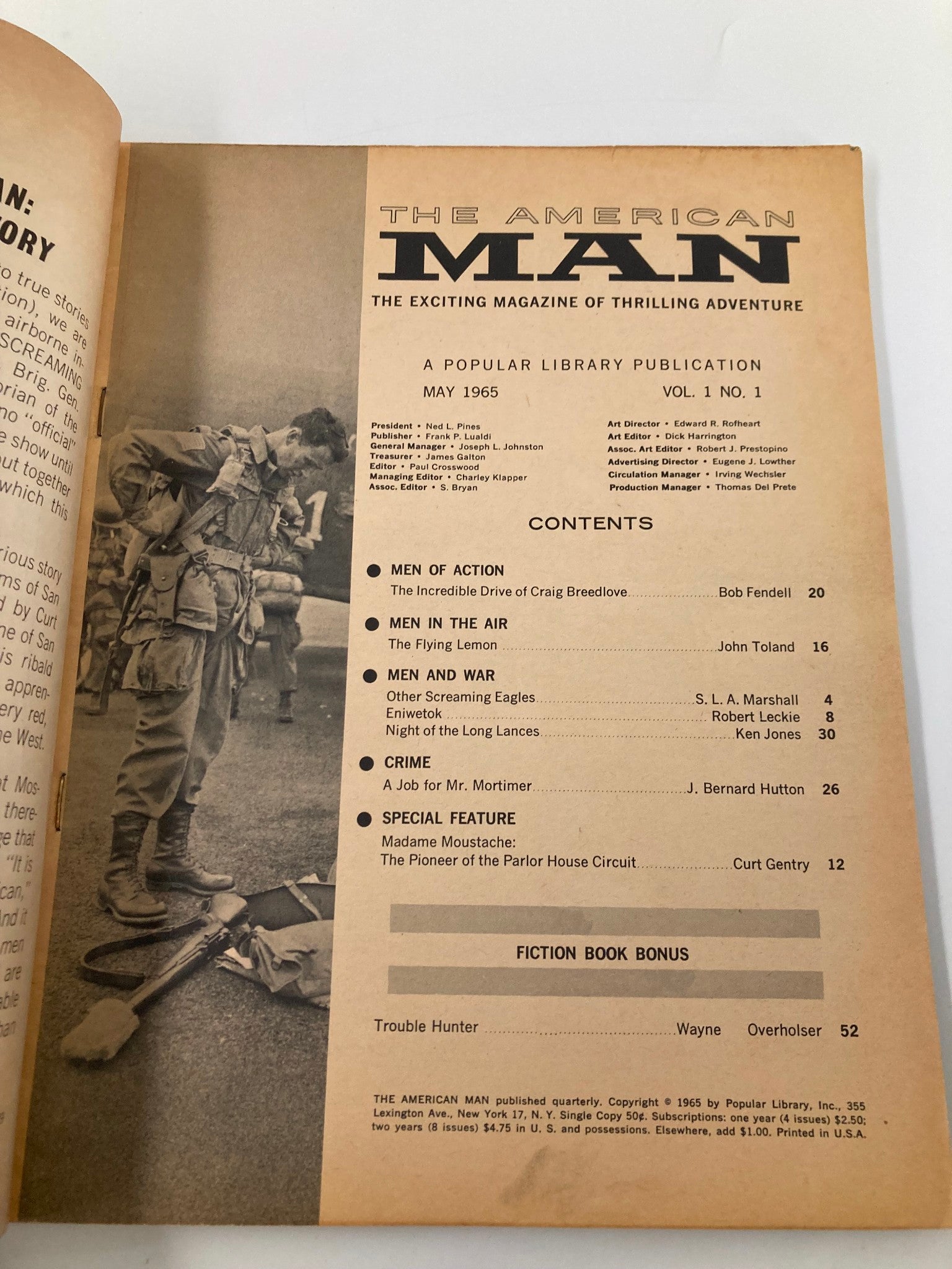 VTG The American Man Magazine May 1965 A Job For Mister Mortimer No Label