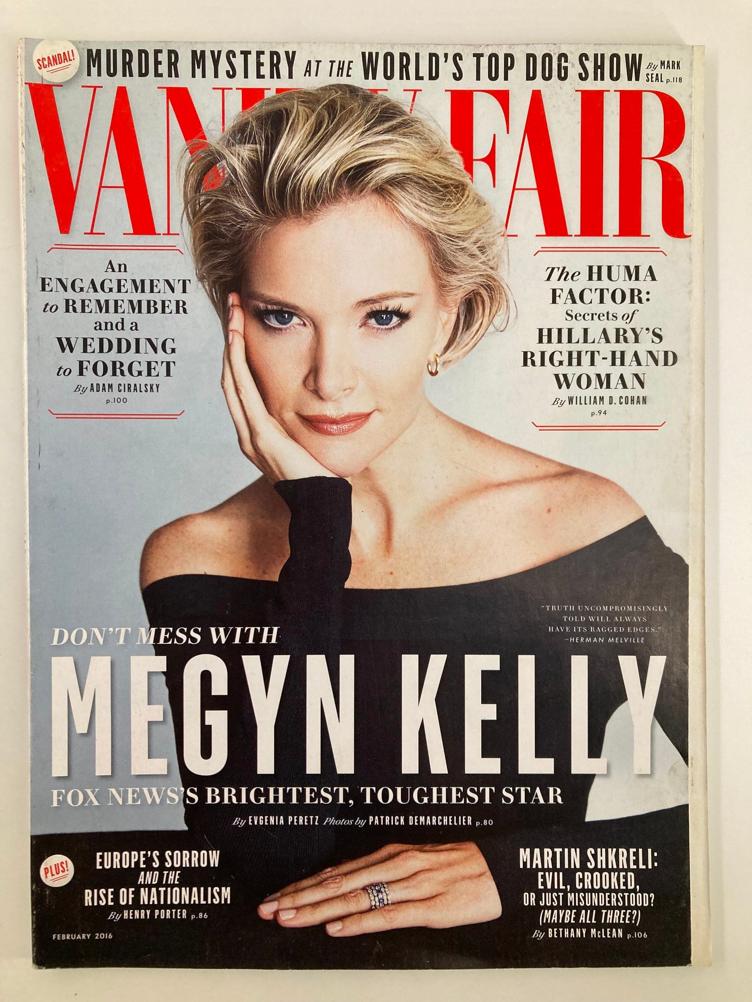 Vanity Fair Magazine February 2016 Megyn Kelly Fox's Toughest Star No Label