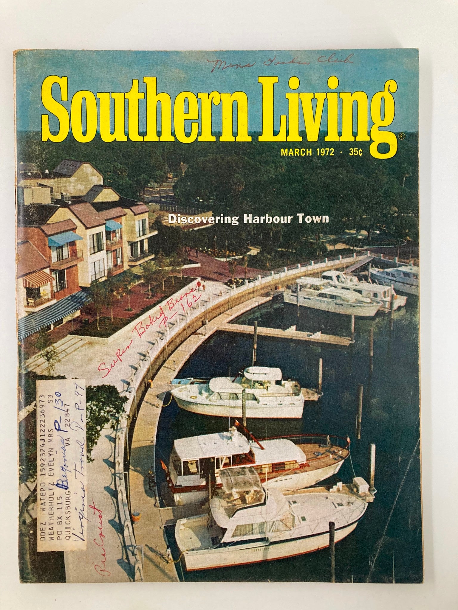 VTG Southern Living Magazine March 1972 Discovering The Harbour Town