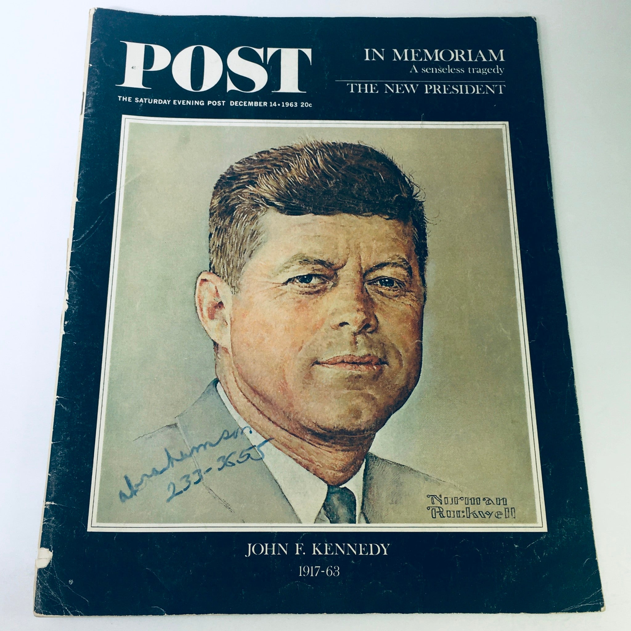 VTG The Saturday Evening Post December 14 1963 - Remembering John F. Kennedy