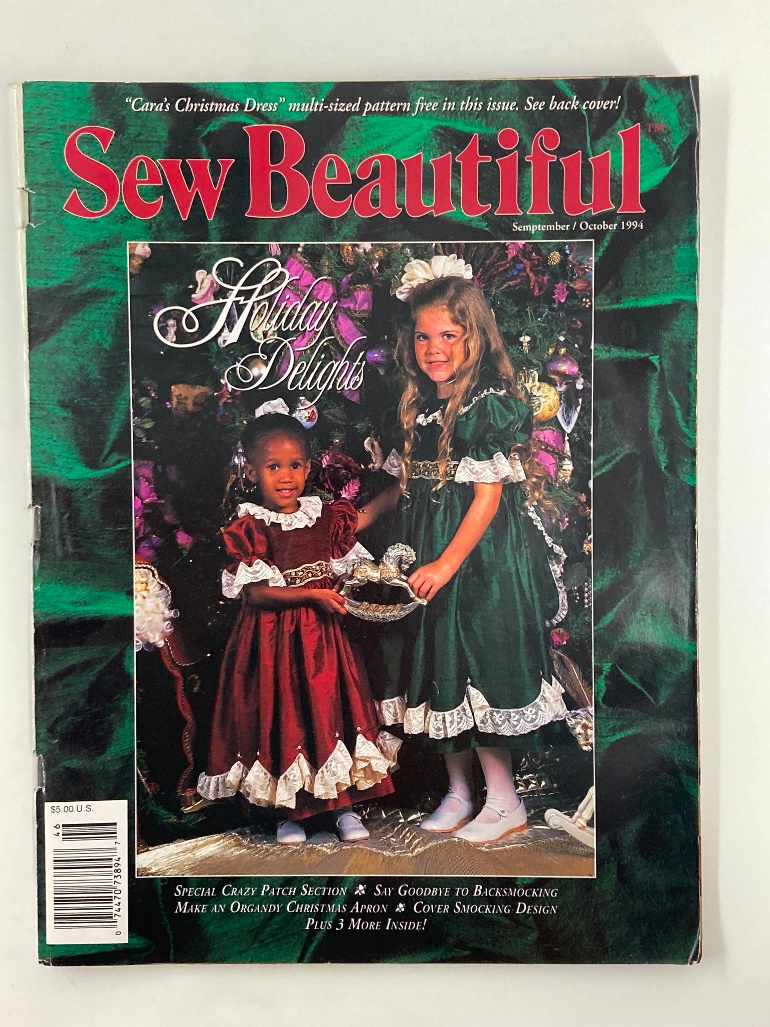 Sew Beautiful Magazine September 1994 Cara's Holiday Dress No Label