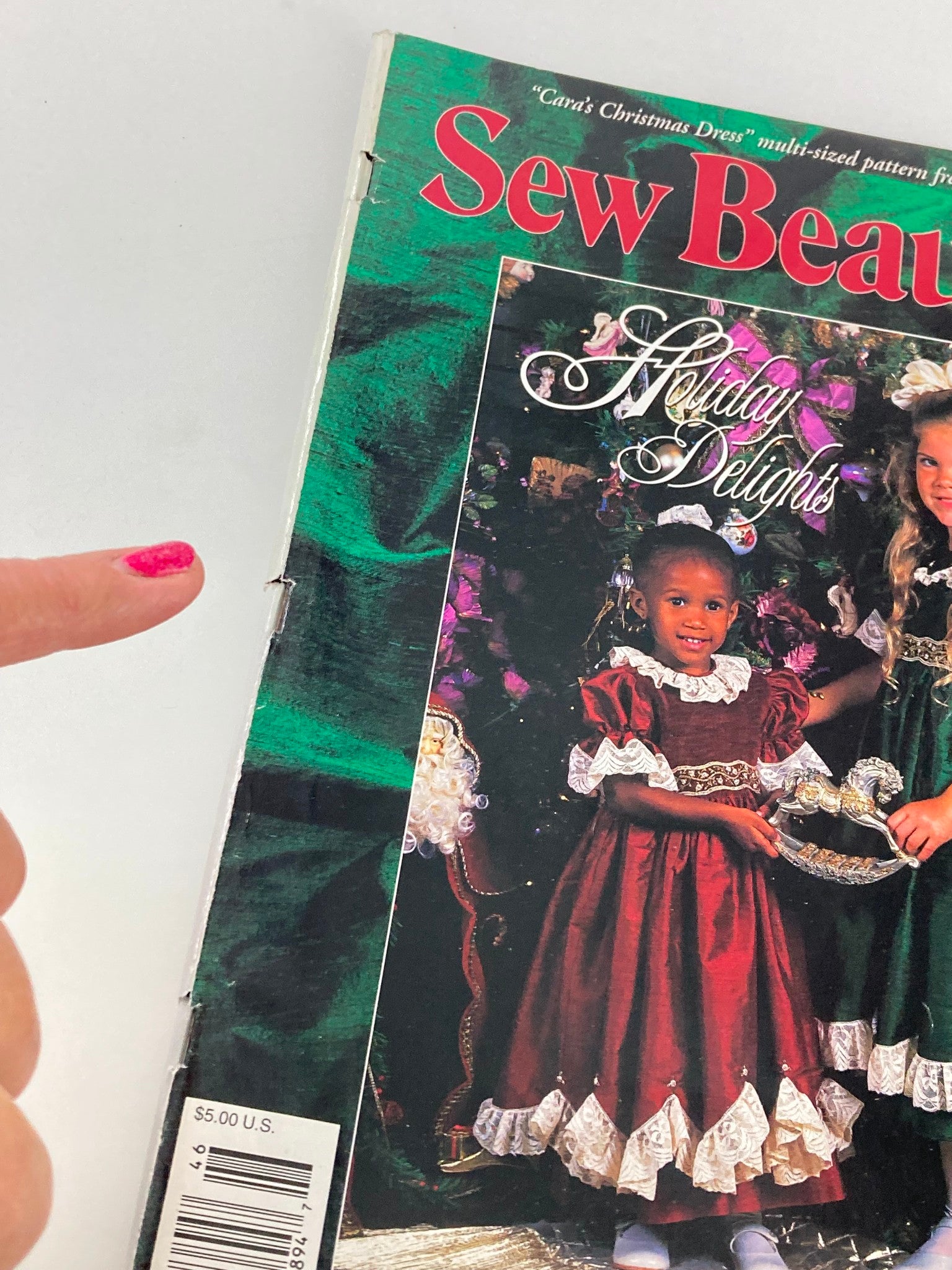 Sew Beautiful Magazine September 1994 Cara's Holiday Dress No Label