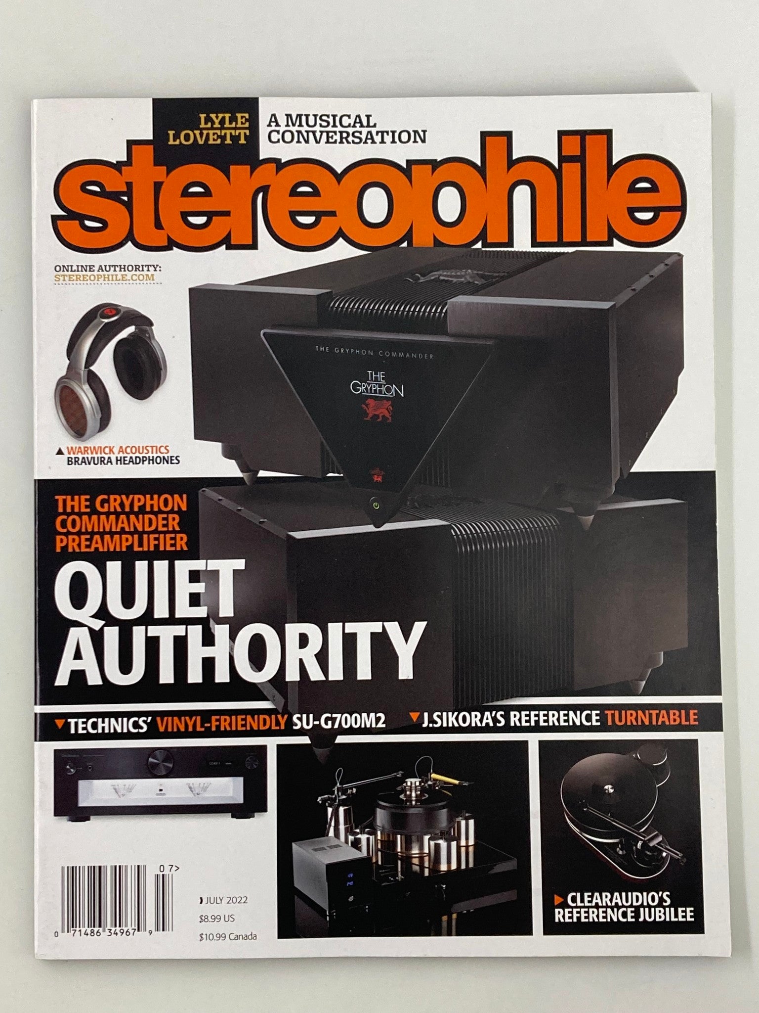 Stereophile Magazine July 2022 The Gryphon Commander Preamplifier No Label