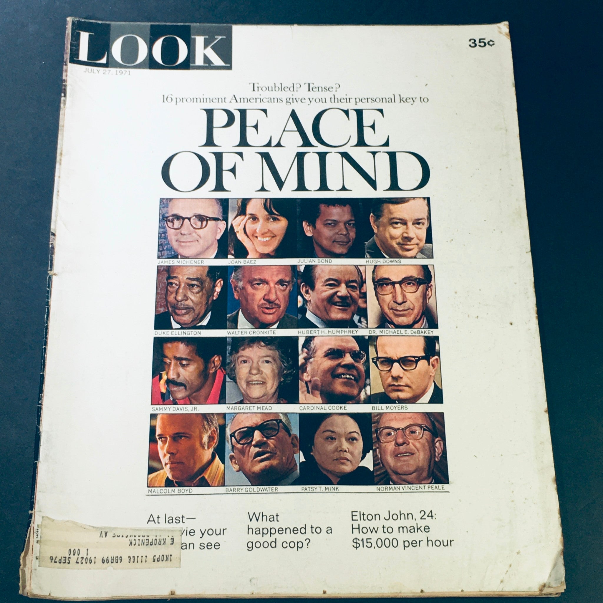 VTG Look Magazine July 27 1971 - Elton John / James Michener / Barry Goldwater