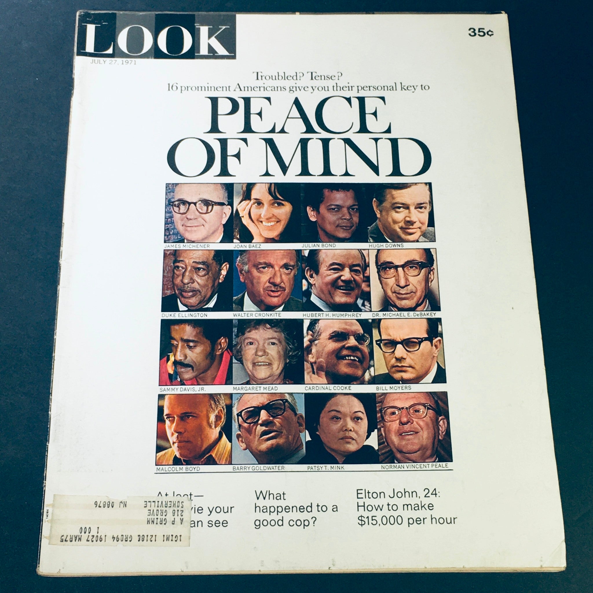 VTG Look Magazine July 27 1971 - Margaret Mead / Sammy Davis Jr. / Bill Moyers