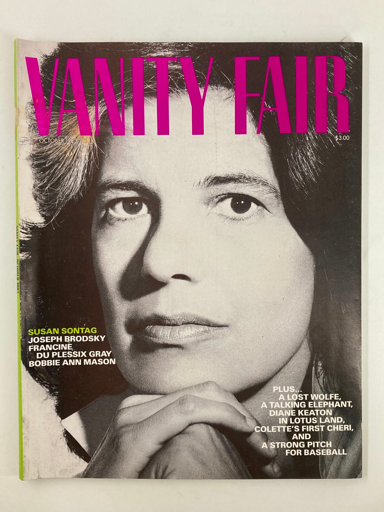 VTG Vanity Fair Magazine October 1983 Susan Fontag, Joseph Brodsky No Label