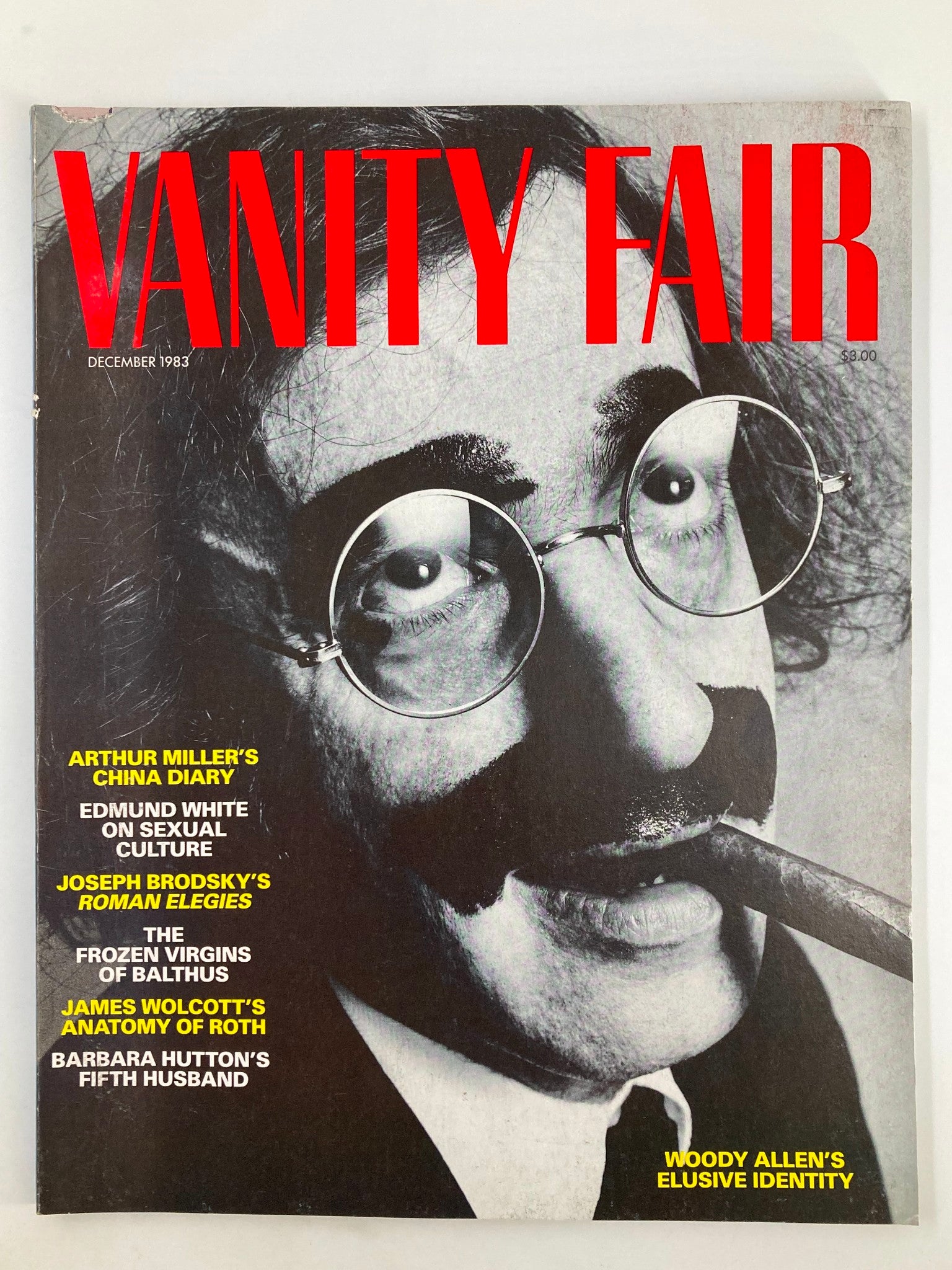 VTG Vanity Fair Magazine December 1983 Woody Allen, Arthur Miller No Label