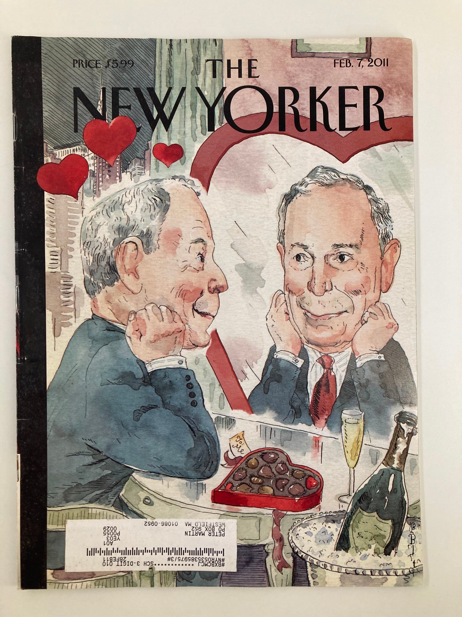 The New Yorker Magazine February 7 2011 Bloom in Love by Barry Blitt