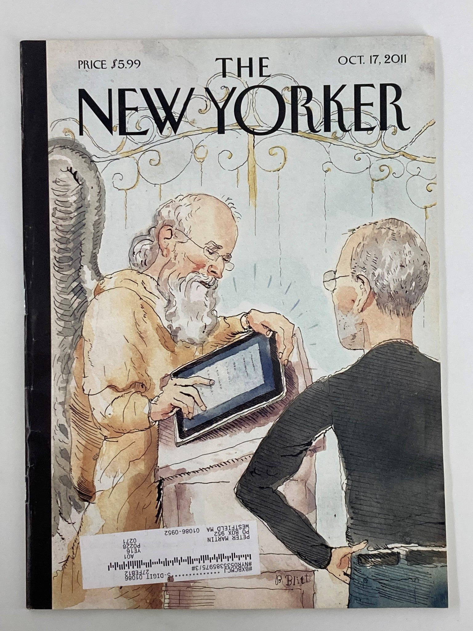 The New Yorker Magazine October 17 2011 The Book of Life by Barry Blitt