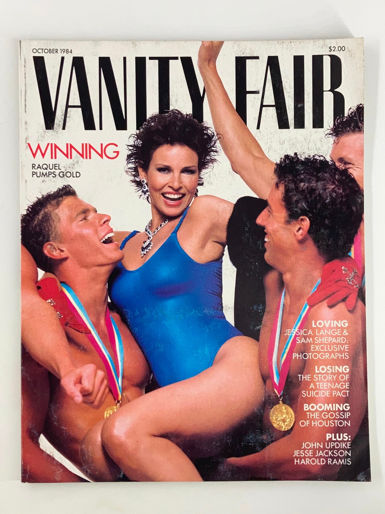 VTG Vanity Fair Magazine October 1984 Winning Raquel Pumps Gold No Label