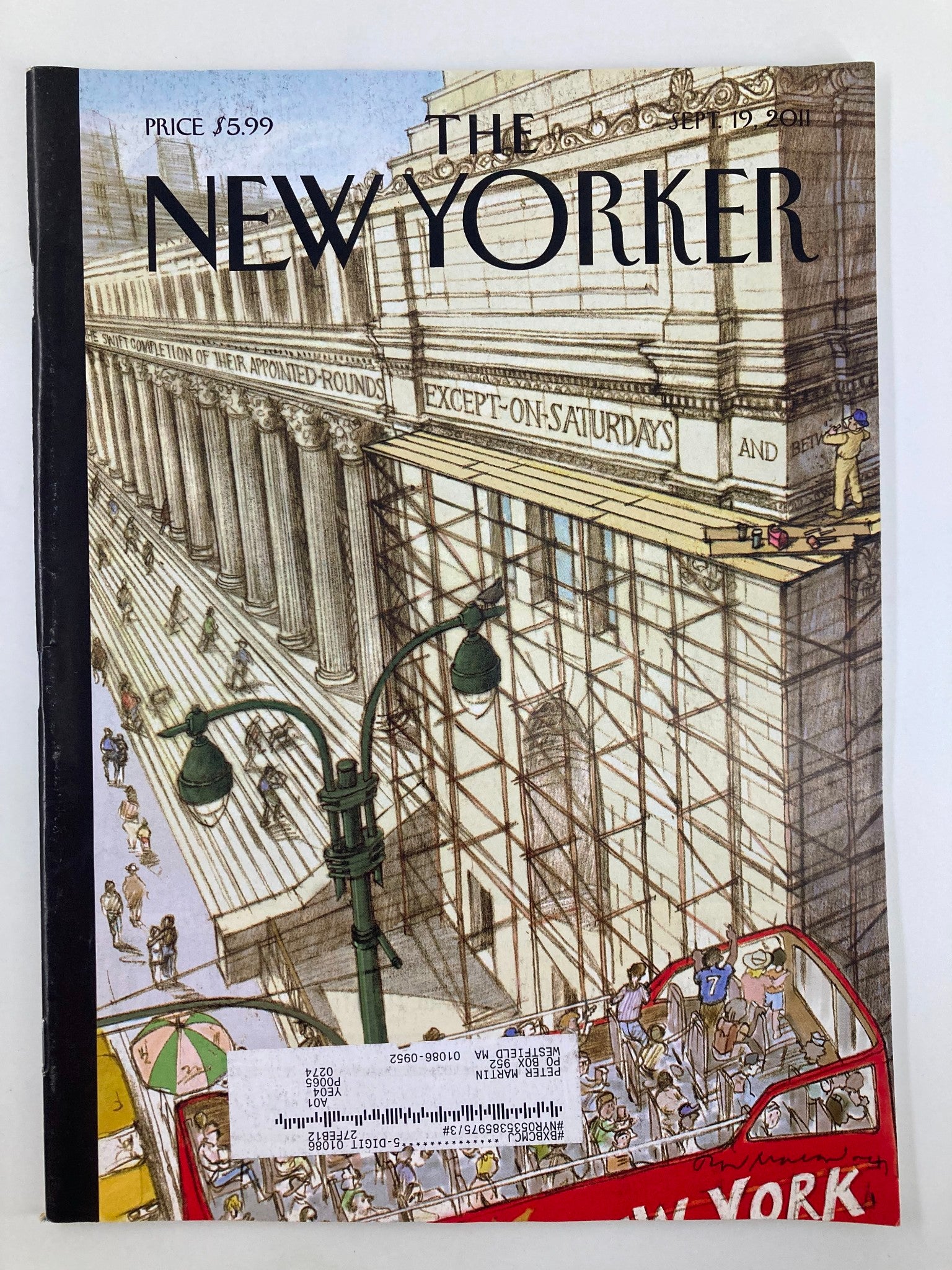 The New Yorker Magazine September 19 2011 Lowered Expectations by David Macaulay