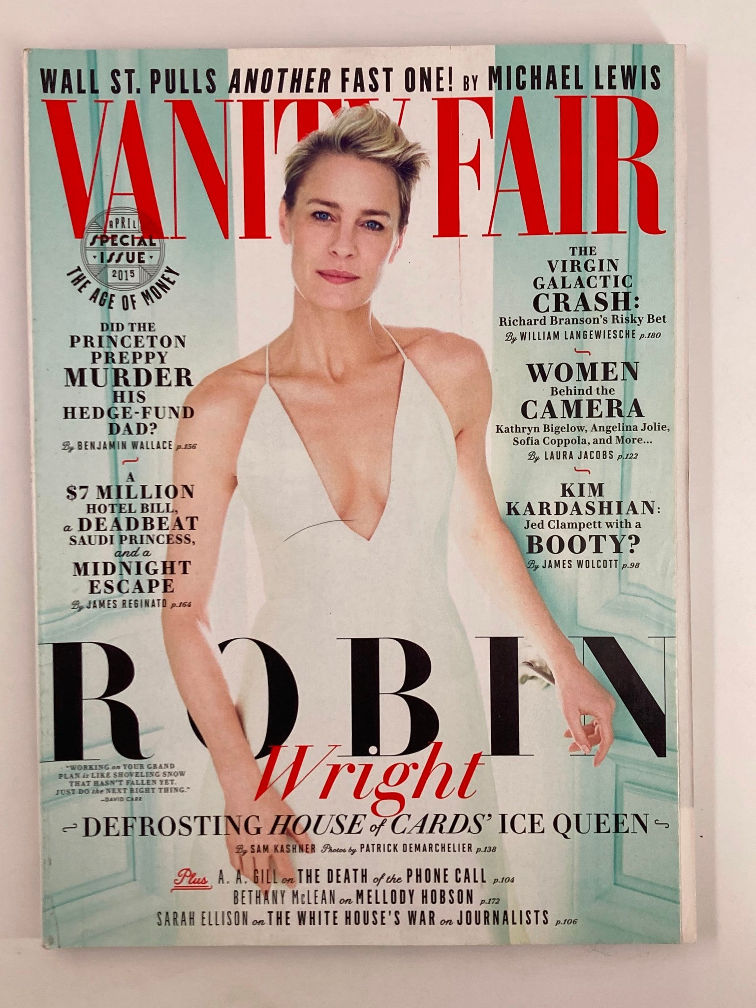 Vanity Fair Magazine April 2015 Robin Wright, Kim Kardashian No Label