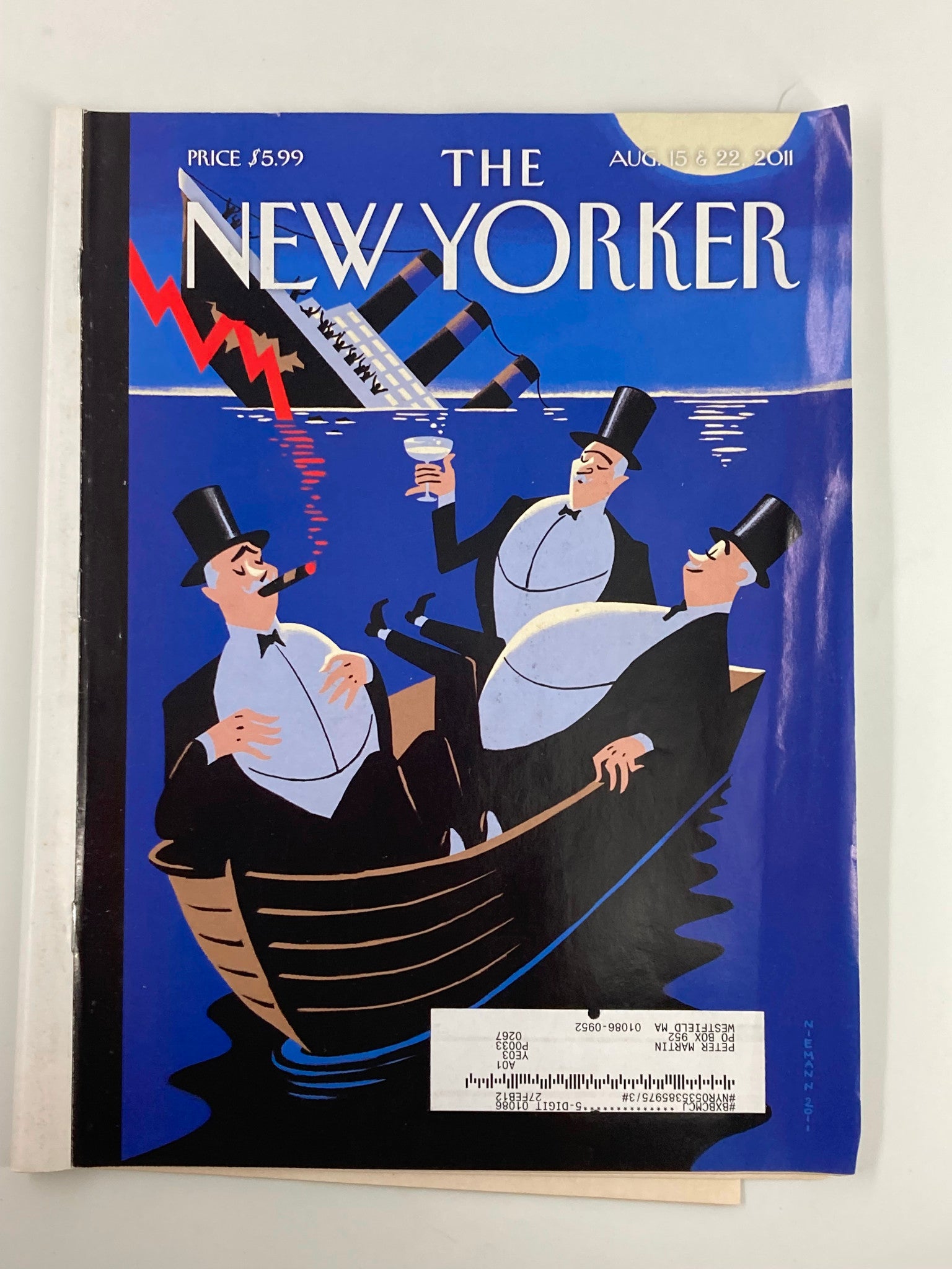 The New Yorker Magazine August 15 & 22 2011 S.O.S. by Christoph Niemann