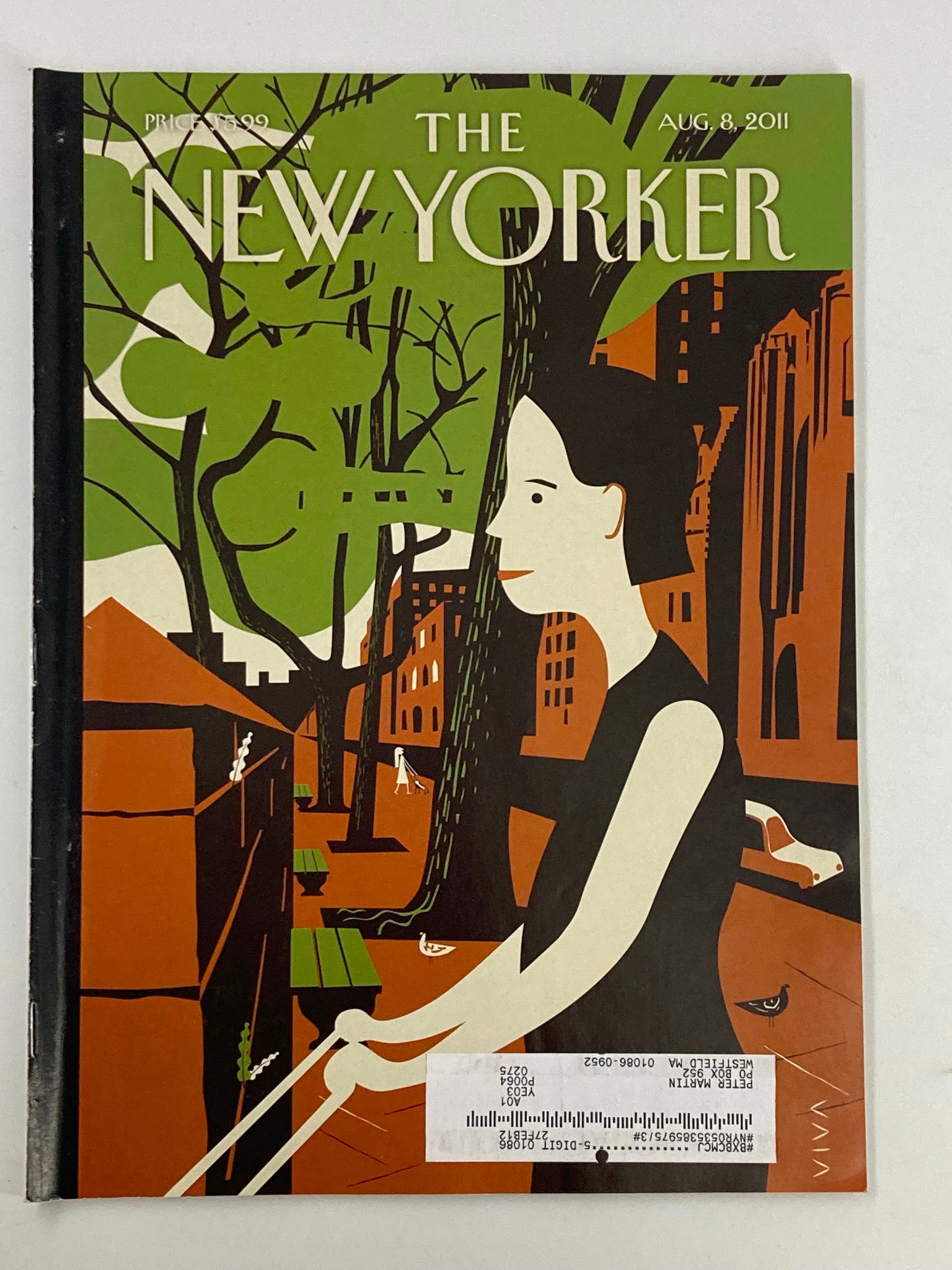 The New Yorker Magazine August 8 2011 Theme Cover Into The Green by Frank Viva