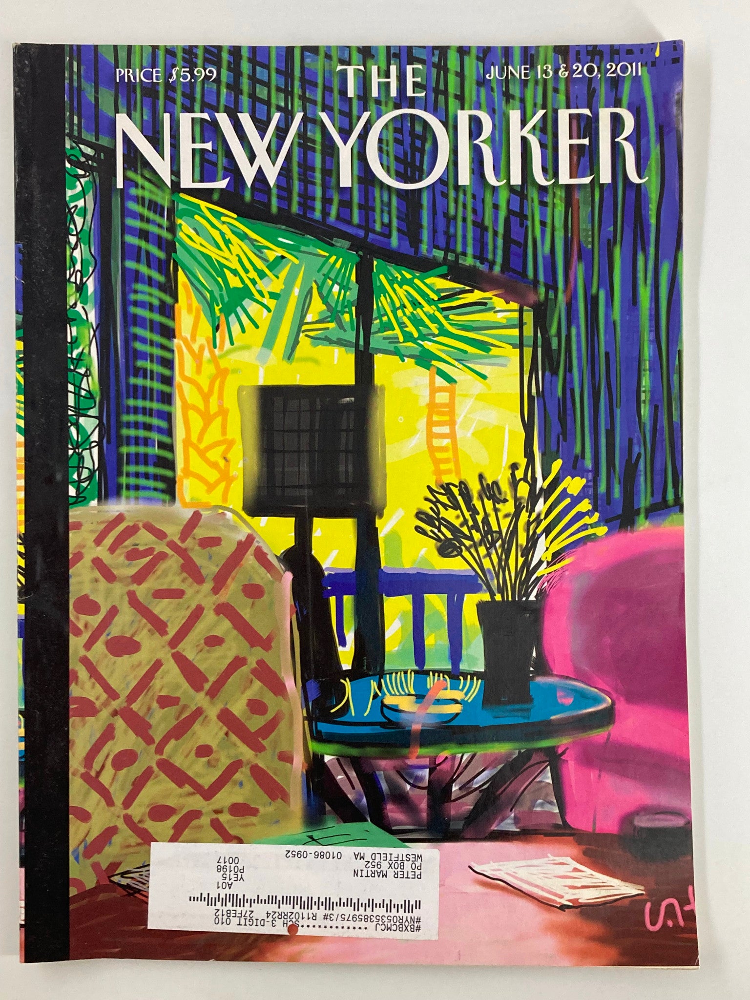 The New Yorker Magazine June 13 & 20 2011 California Interiors by David Hockney