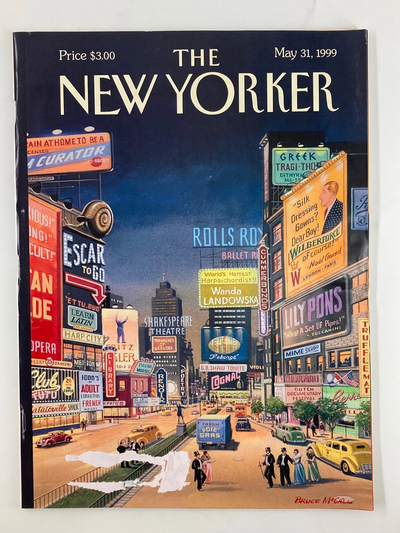 The New Yorker Magazine May 31 1999 Lost Times in Square by Bruce McCall