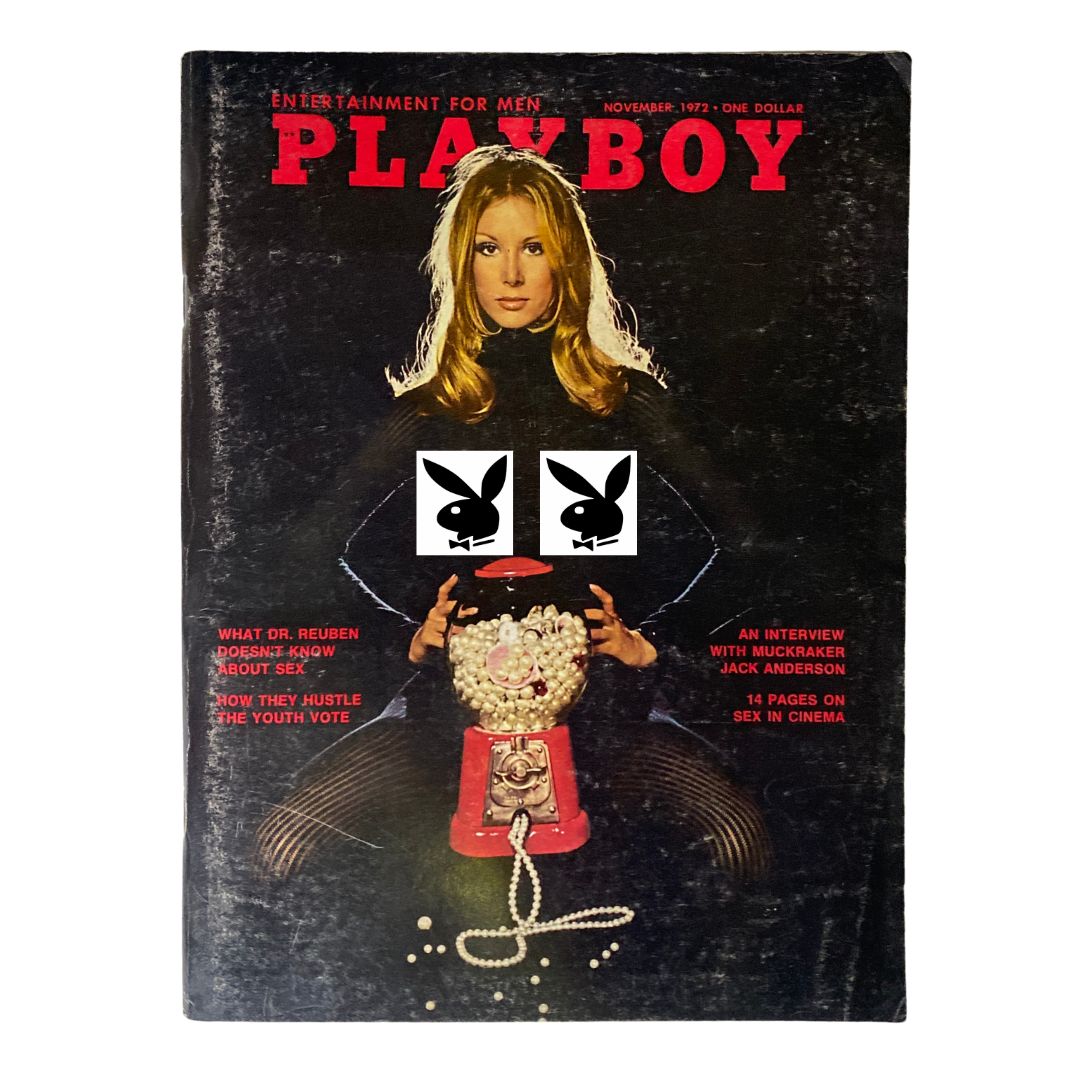 VTG Playboy Magazine November 1972 Playmate Lenna Sjooblom w Centerfold No Label