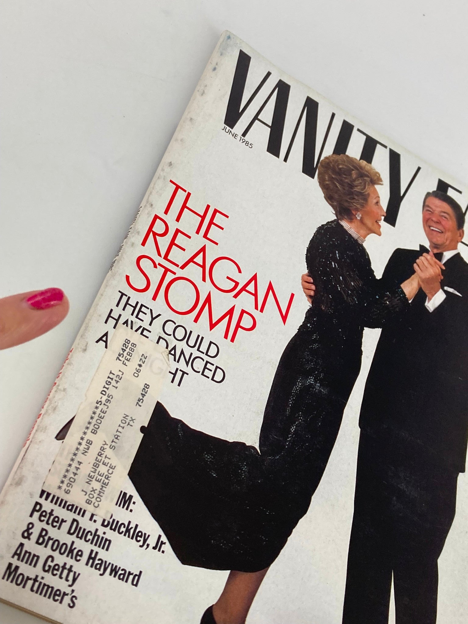 VTG Vanity Fair Magazine June 1985 The Ronald Reagan and Nancy Reagan Stomp