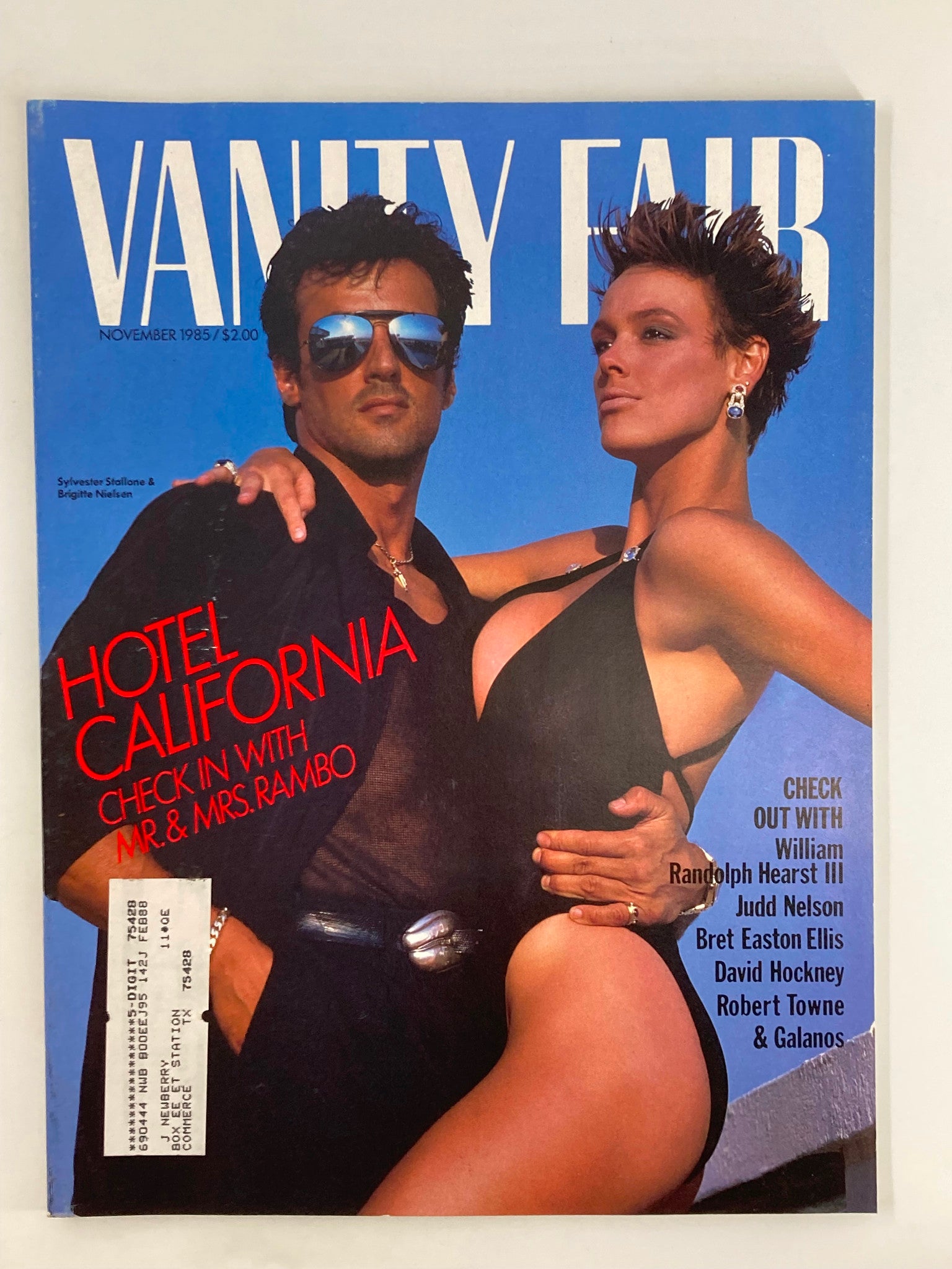 VTG Vanity Fair Magazine November 1985 Sylvester Stallone and Brigitte Nielsen