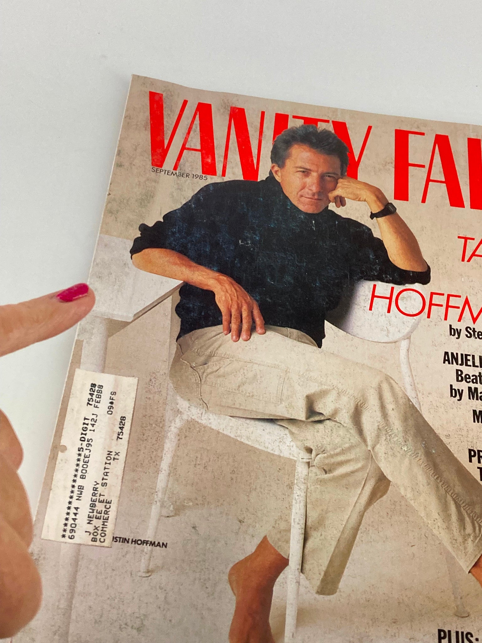 VTG Vanity Fair Magazine September 1985 Tales of Dustin Hoffman No Label