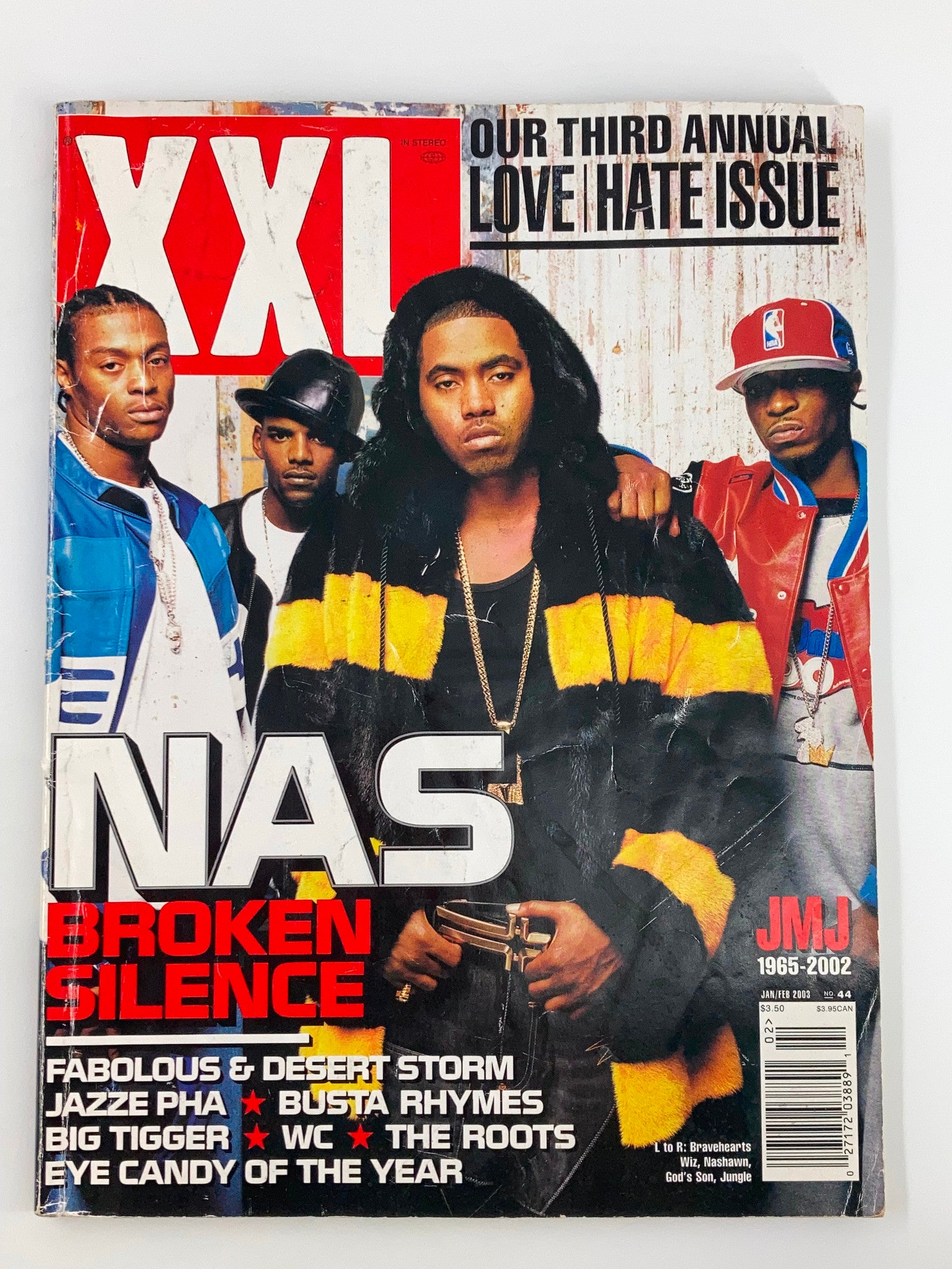 XXL Magazine January 2003 NAS Broken Silence, and JMJ 1965-2002 No Label