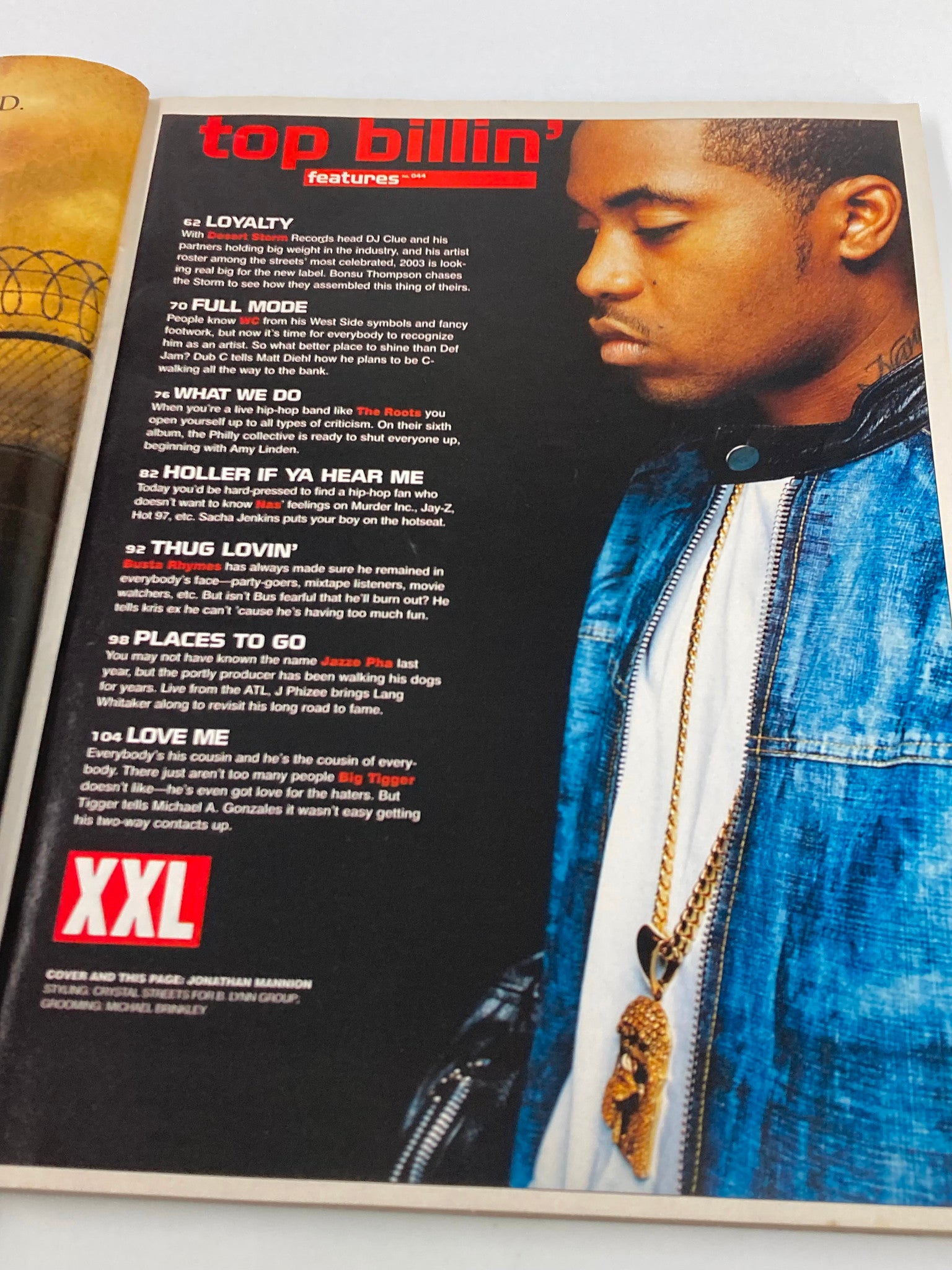 XXL Magazine January 2003 NAS Broken Silence, and JMJ 1965-2002 No Label