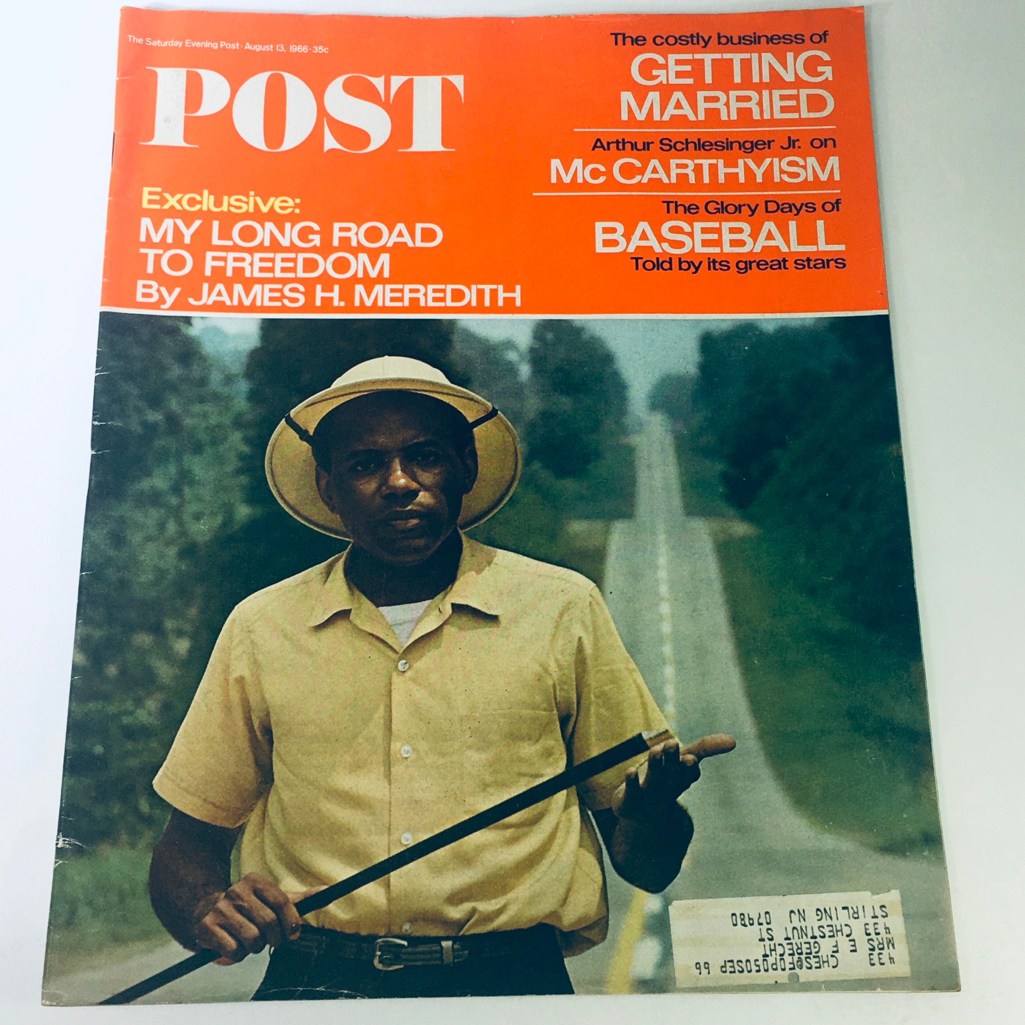 VTG The Saturday Evening Post August 13 1966 - Exclusive James H. Meredith