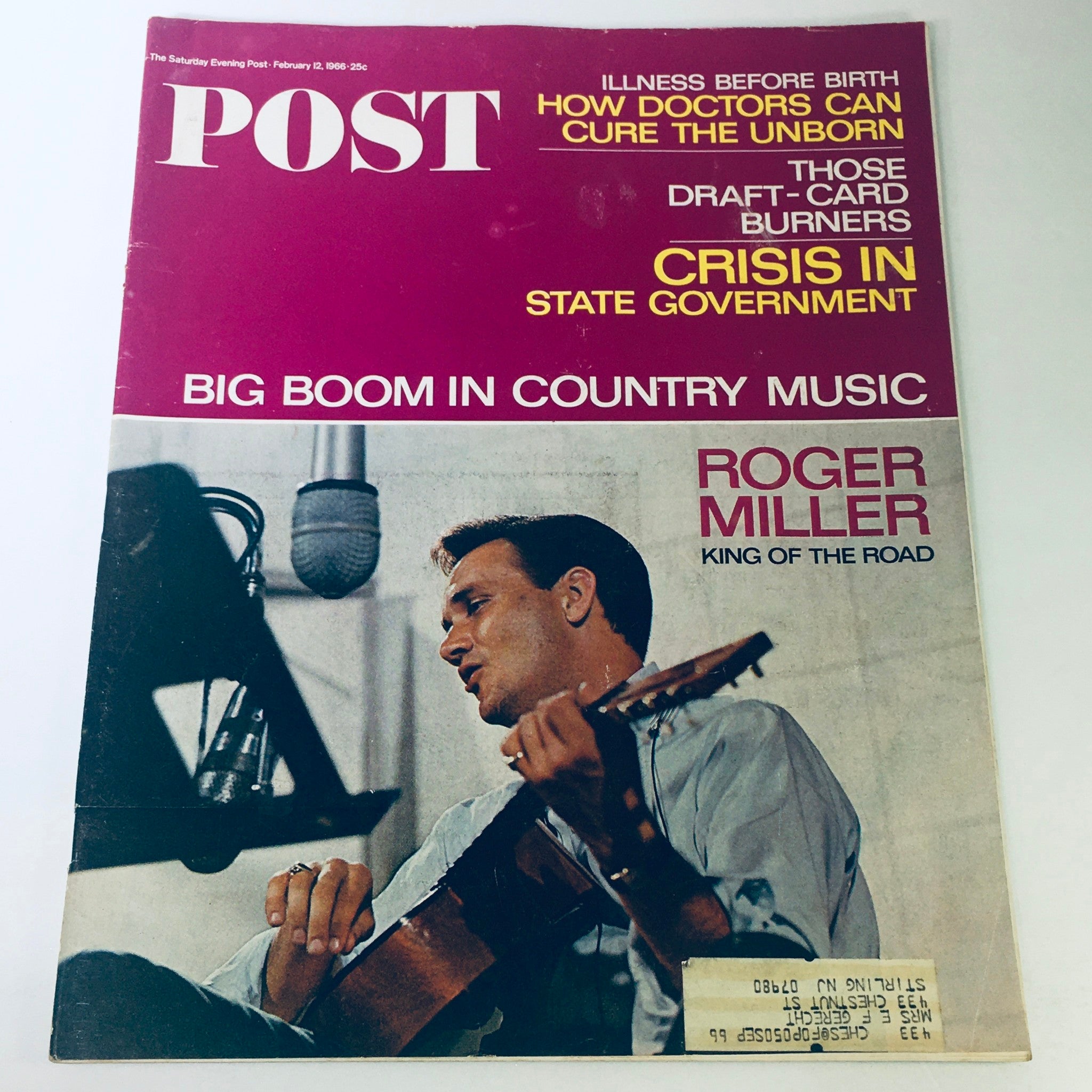 VTG The Saturday Evening Post February 12 1966 - Roger Miller King of the Road