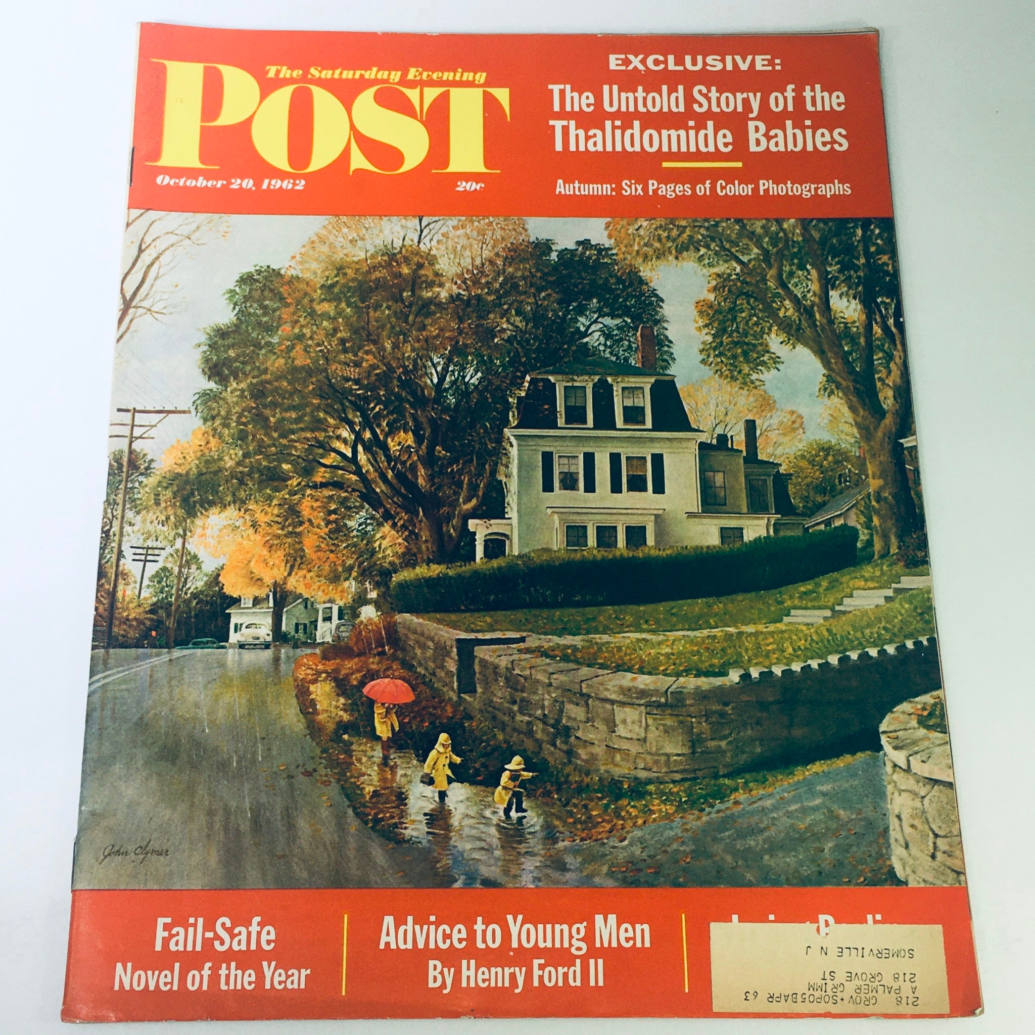 VTG The Saturday Evening Post October 20 1962 - Thalidomide Babies Untold Story