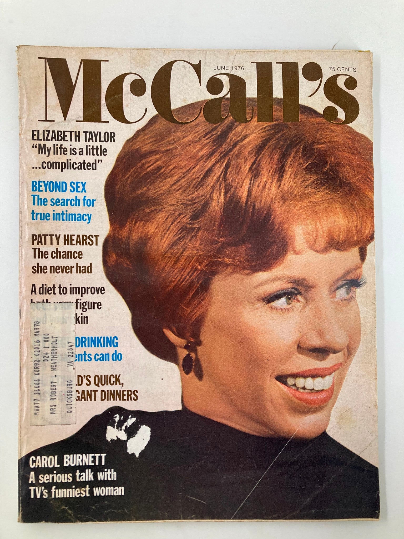 VTG McCall's Magazine June 1976 Carol Burnett A Serious Talk with TV's Funniest