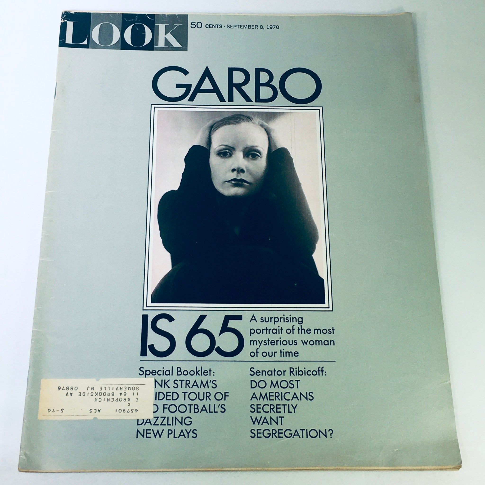 VTG Look Magazine September 8 1970 - Sen. Abraham Ribicoff / Greta Garbo is 65