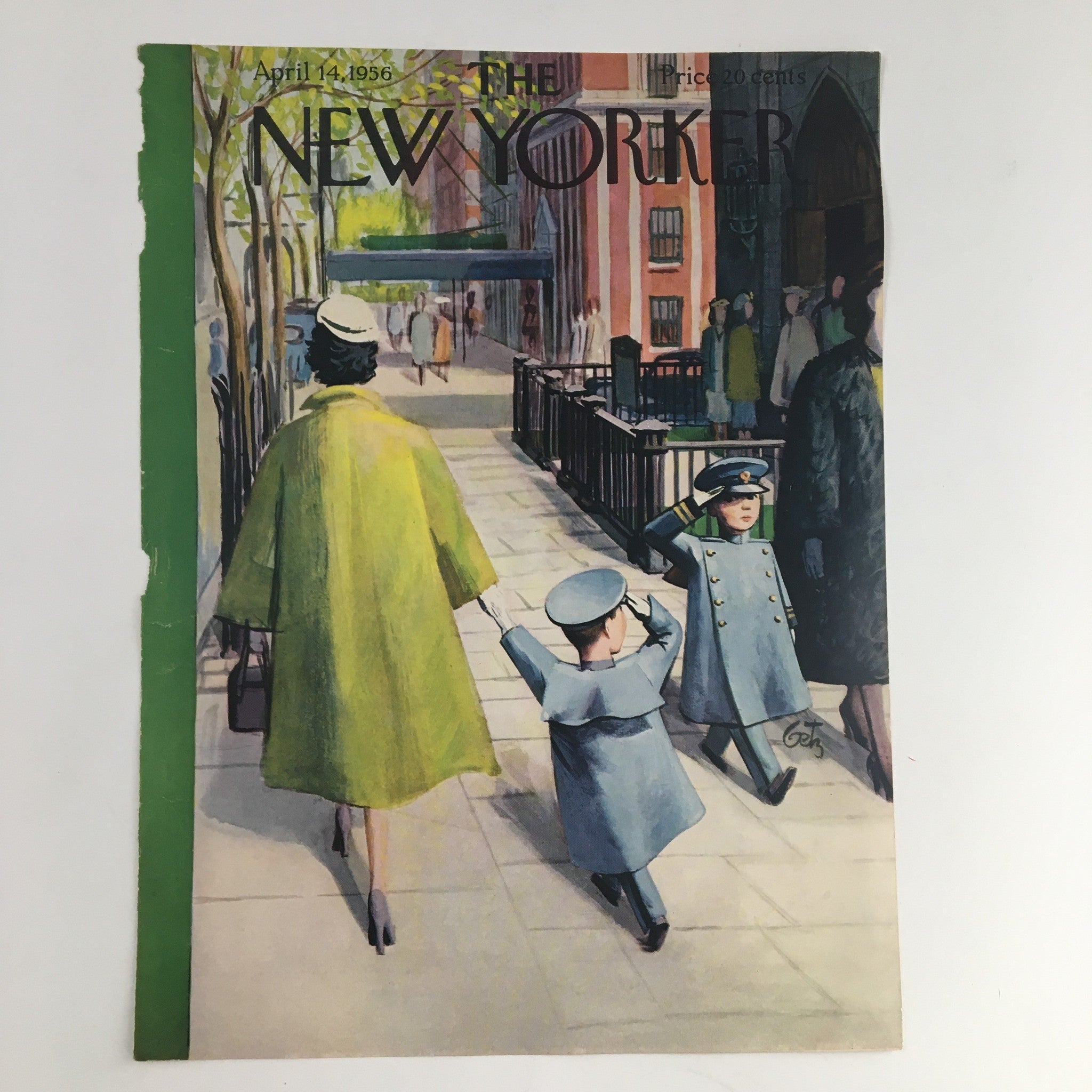 COVER ONLY The New Yorker April 14 1956 Full Cover Theme by Arthur Getz