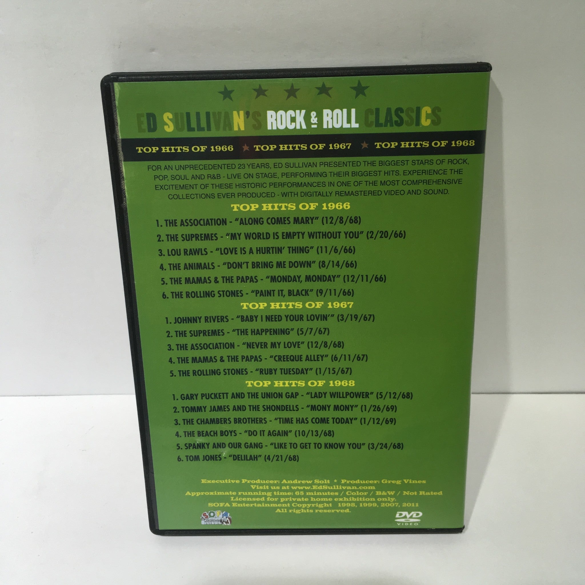 Ed Sullivan's Rock & Roll Classics: Top Hits of 1966-1967-1968 DVD