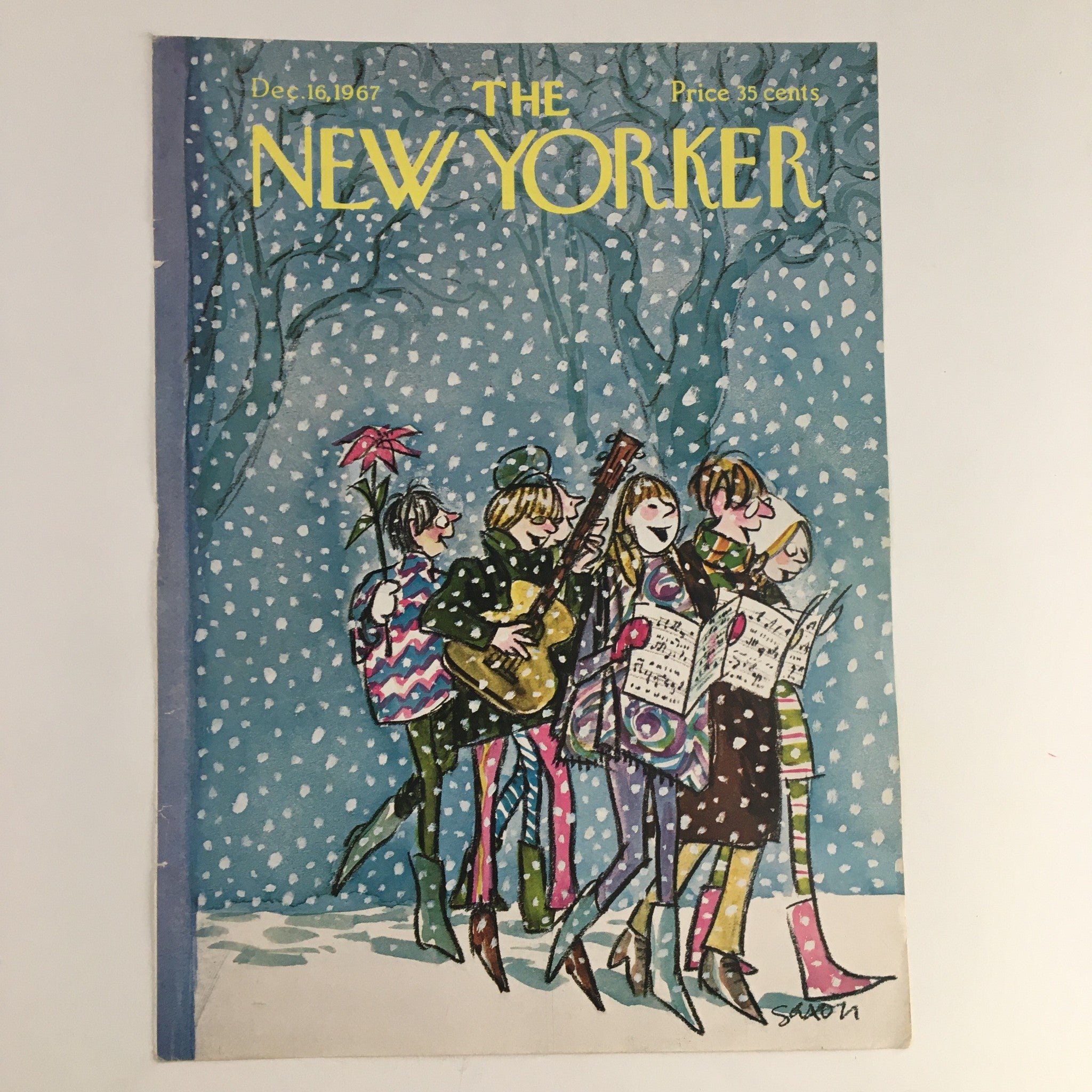 COVER ONLY The New Yorker December 16 1967 Full Cover Theme by Charles Saxon