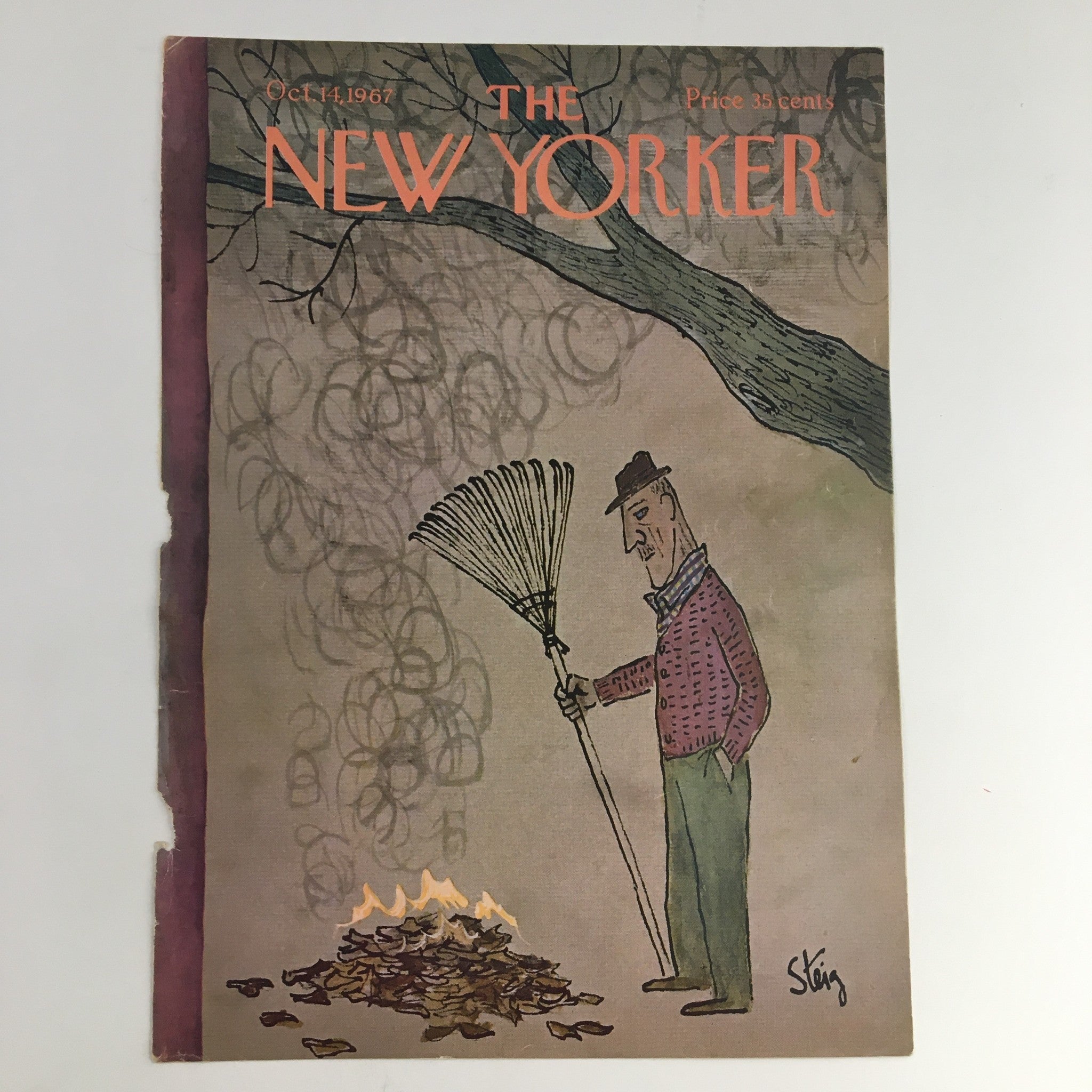 COVER ONLY The New Yorker October 14 1967 Full Cover Theme by William Steig